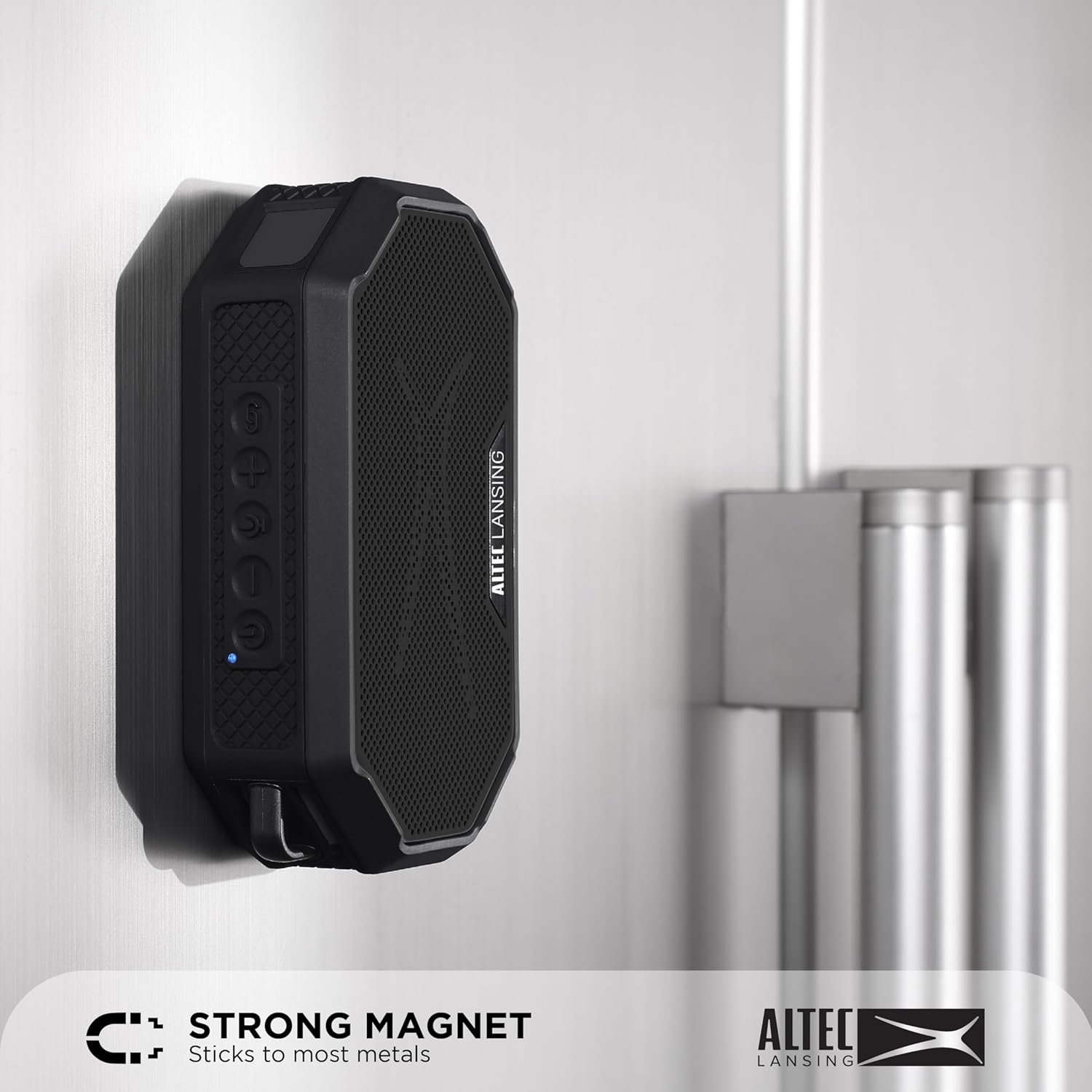 Altec Lansing Portable Bluetooth Speaker HYDRAMINI 2.0, IP67 Waterproof, Portable Speaker, 12h Playtime, Wireless Pairing, USB-C Quick Charge, Magnetic Bluetooth Speaker, Voice Assistant Integration - Image 6