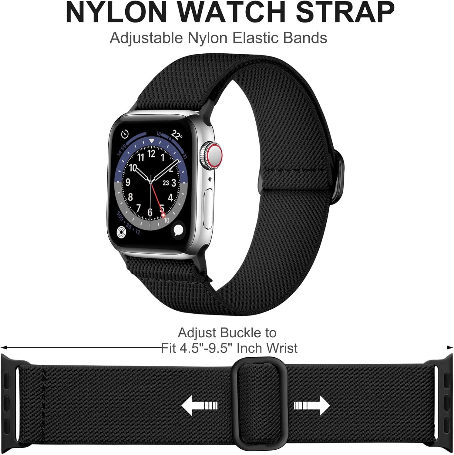 Adorve Stretchy Solo Loop Compatible with Apple Watch Ultra Band 49mm 46mm 45mm 44mm 42mm 38mm 40mm 41mm Men Women, Soft Nylon Elastic Braided Strap for iWatch Ultra 2, Series 10/9/8/7/6/5/4/3/2/1 SE - Image 4