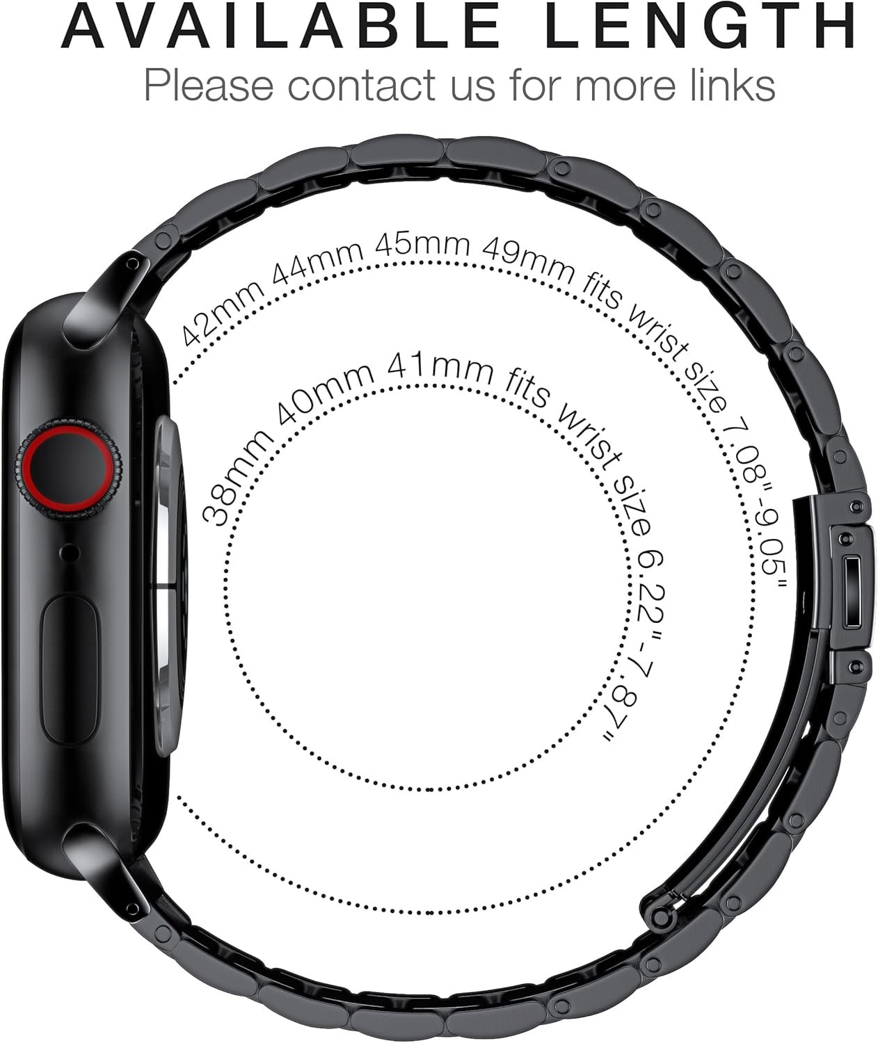 EPULY Metal Band Compatible with Apple Watch Band 49mm 46mm 45mm 44mm 42mm 41mm 40mm 38mm Men & Women, Business Stainless Steel Strap for iWatch Bands Ultra 2, SE, Ultra Series 9 8 7 6 5 4 3 2 1 - Image 6