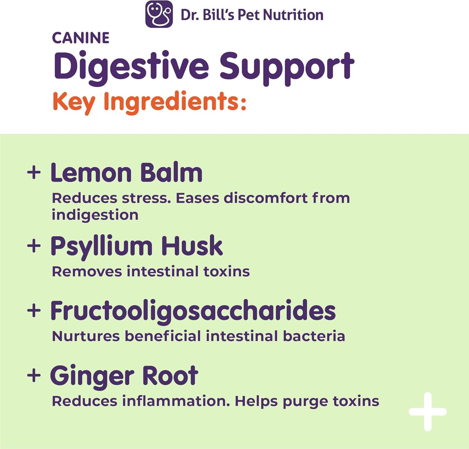 Dr. Bill’s Canine Digestive Support | Probiotics & Prebiotics for Dogs | Gut Health Pet Supplements | Contains Ginger Root, Psyllium Husk, Lemon Balm and Bifidobacterium - Image 5