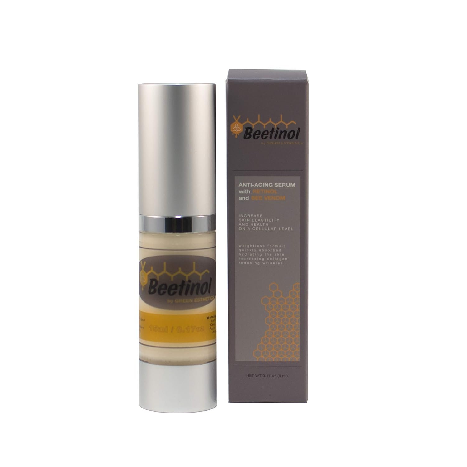 All in one, Complete - Night and Day/Eye and Face Serum with: Bee Venom, Retinol, Peptide Complex, Hyaluronic Acid, Vitamin C, and K for; Wrinkles, Fine lines, Skin firming, Dark circle, & Puffiness - Image 2
