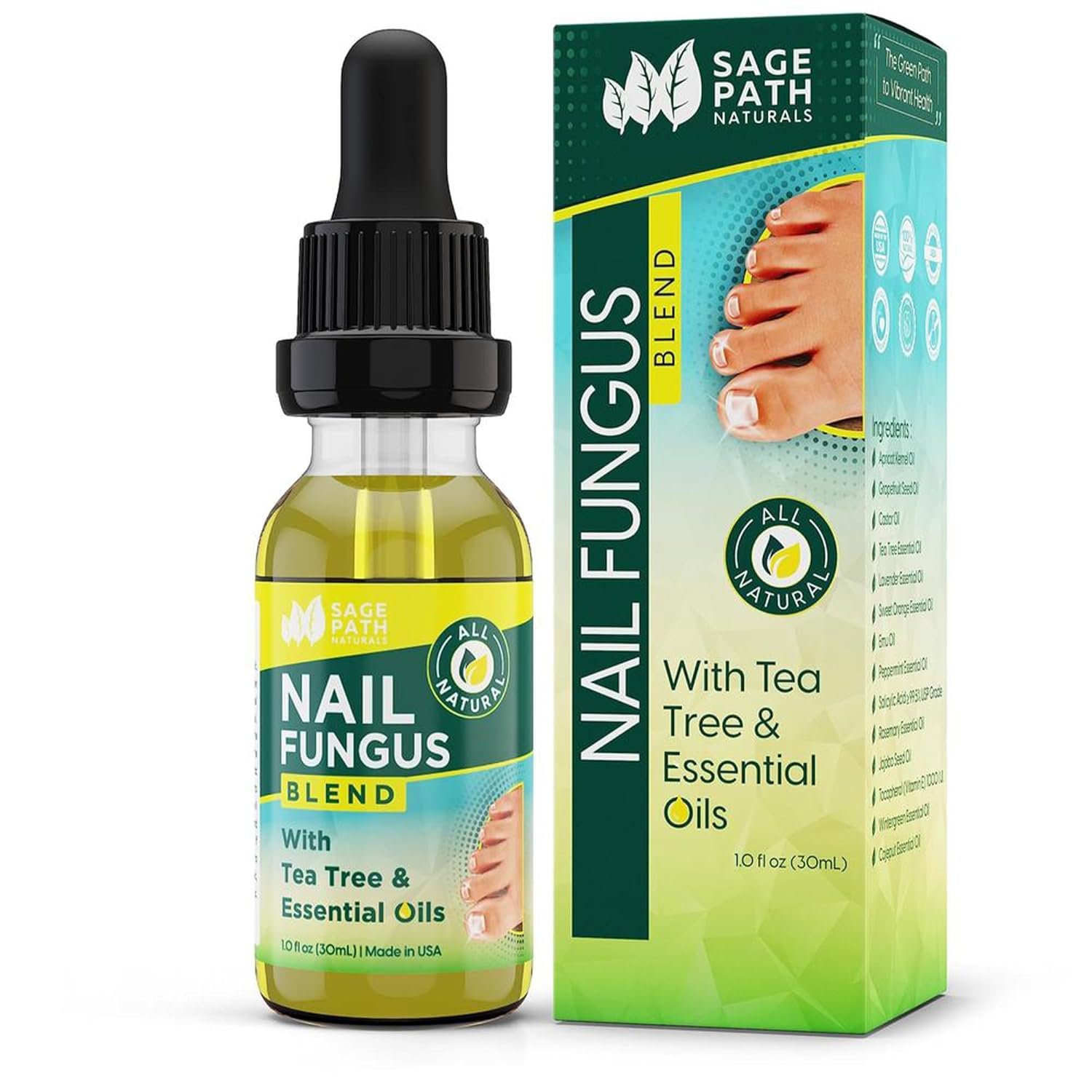 Toenail Fungus Treatment: Premium Tea Tree & Essential Oil Blend - USA Clean Ingredients - No Fillers - No Harsh Chemicals - Max Strength Formula for Damaged & Discolored Toe Nails - Image 2