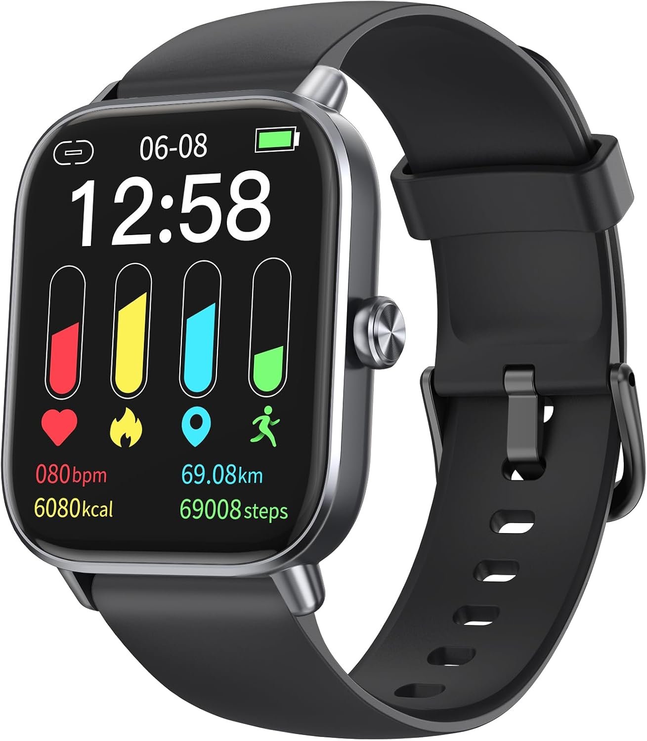 Fitness Smart Watch with Alexa for Women Men, 24/7 Heart Rate, Blood Oxygen, Stress and Sleep Tracker,100 Sports Modes, 5ATM Waterproof Activity Trackers and Smart Watches - Image 2
