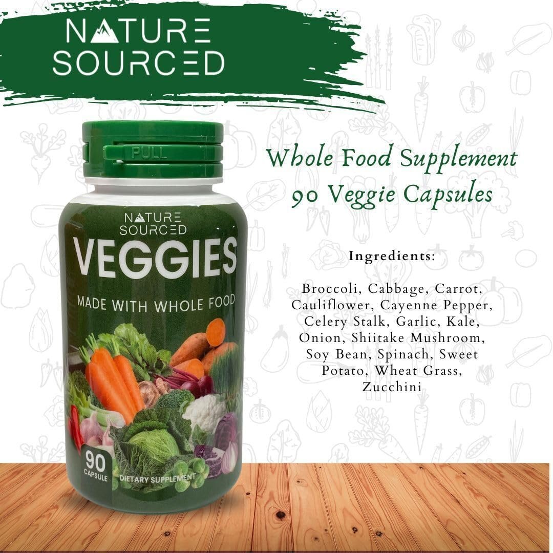 Whole Food Supplement containing Superfood Fruits and Vegetables for Women, Men, and Kids - 90 Fruit Capsules, 90 Veggie Capsules - 1 Complete Set, Red & Green - Image 3