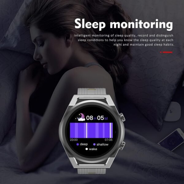 1.6 Inch Large Screen Smartwatch, 60 Days Extra Long Standby Large Men Smartwatch (Receive/Dial Calls), Android iOS Fitness Tracker with Heart Rate Sleep Monitor Sport Waterproof - Image 8