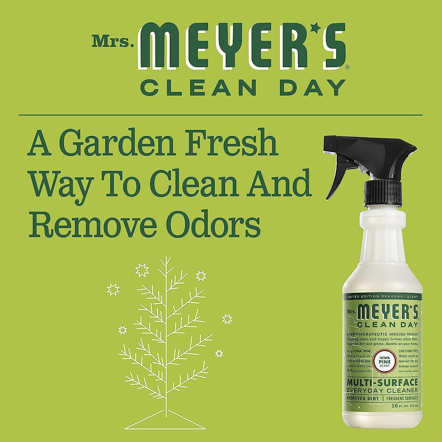 MRS. MEYER'S CLEAN DAY Variety, 1 Mrs. Meyer's Multi-Surface Cleaner, 16 OZ, 1 Mrs. Meyer's Multi-Surface Cleaner, 16 OZ, 1 CT (Iowa Pine + Snow Drop) - Image 6