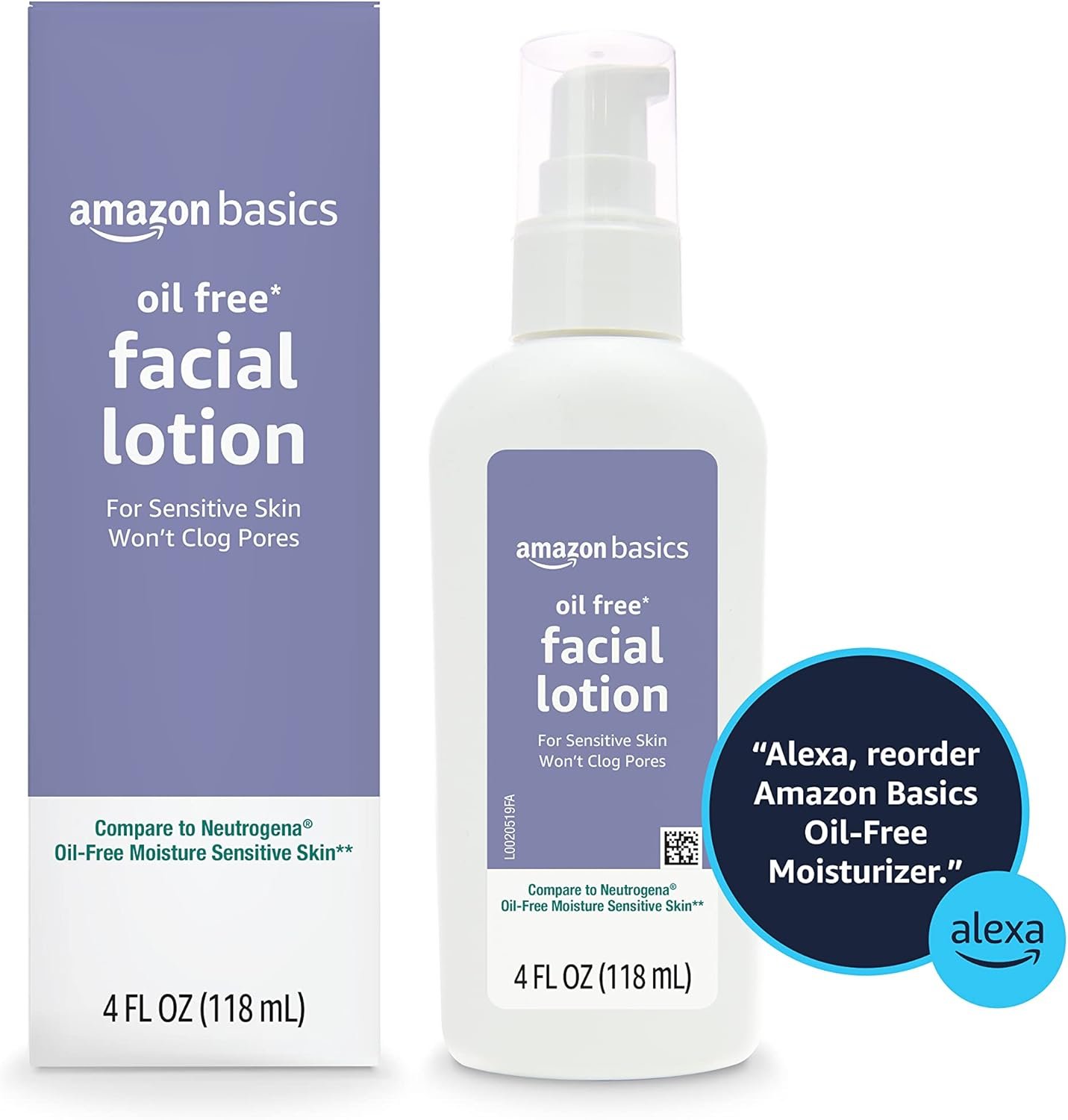 Amazon Basics Oil-free Facial Moisturizer for Sensitive Skin, Fragrance Free, 4 Fluid Ounce (Previously Solimo) - Image 6