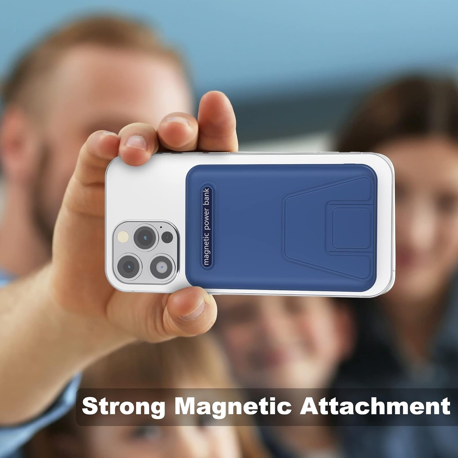 AOGUERBE Magnetic Power Bank, 10000mAh Foldable Wireless Portable Charger with USB-C Cable LED Display, for Mag-Safe Battery Pack 22.5W PD Fast Charging for iPhone 16/15/14/13/12 Pro/Pro Max/Plus/Mini - Image 4