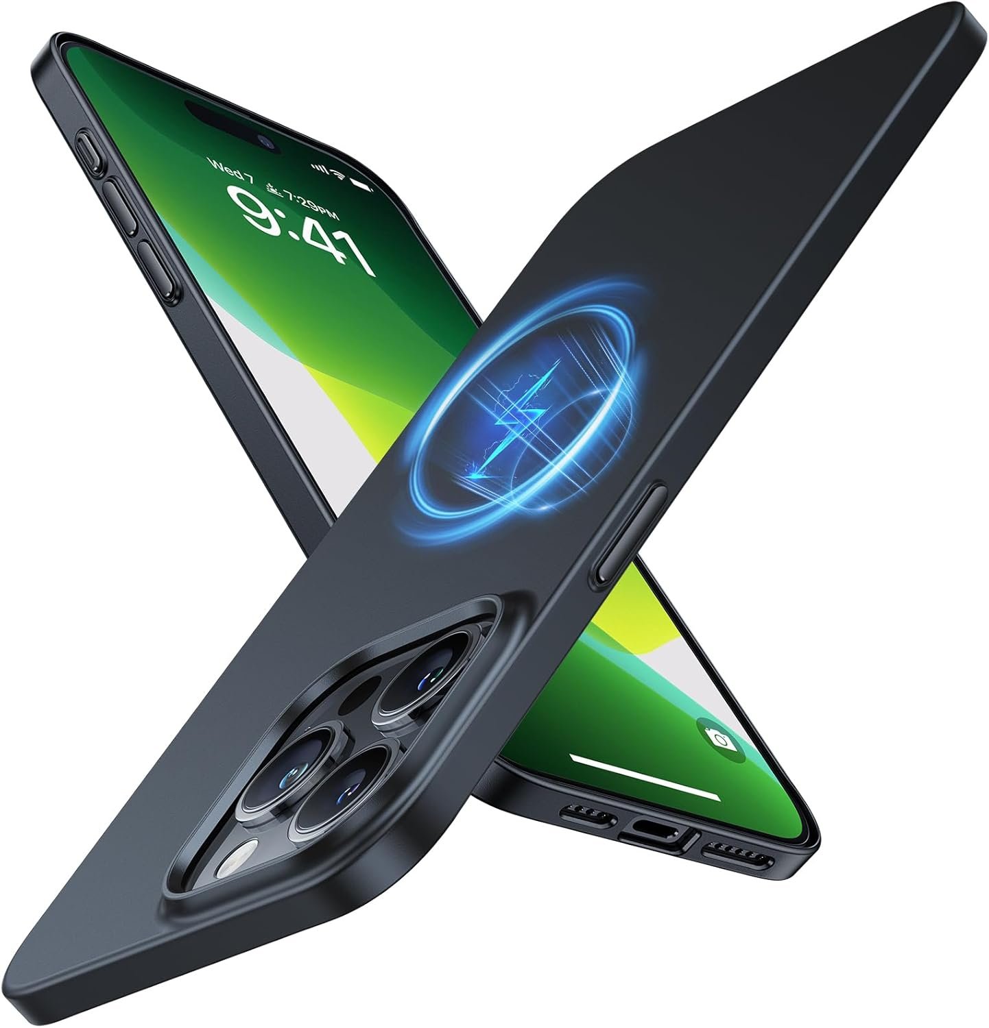 TORRAS Magnetic Slim-Fit Designed for iPhone 15 Pro Max Case, Ultra-Thin 15 ProMax Phone Case Compatible with MagSafe, Lightweight Anti-Scratch Matte Hard Cover 15 Pro Max 6.7 inch, Black - Image 2