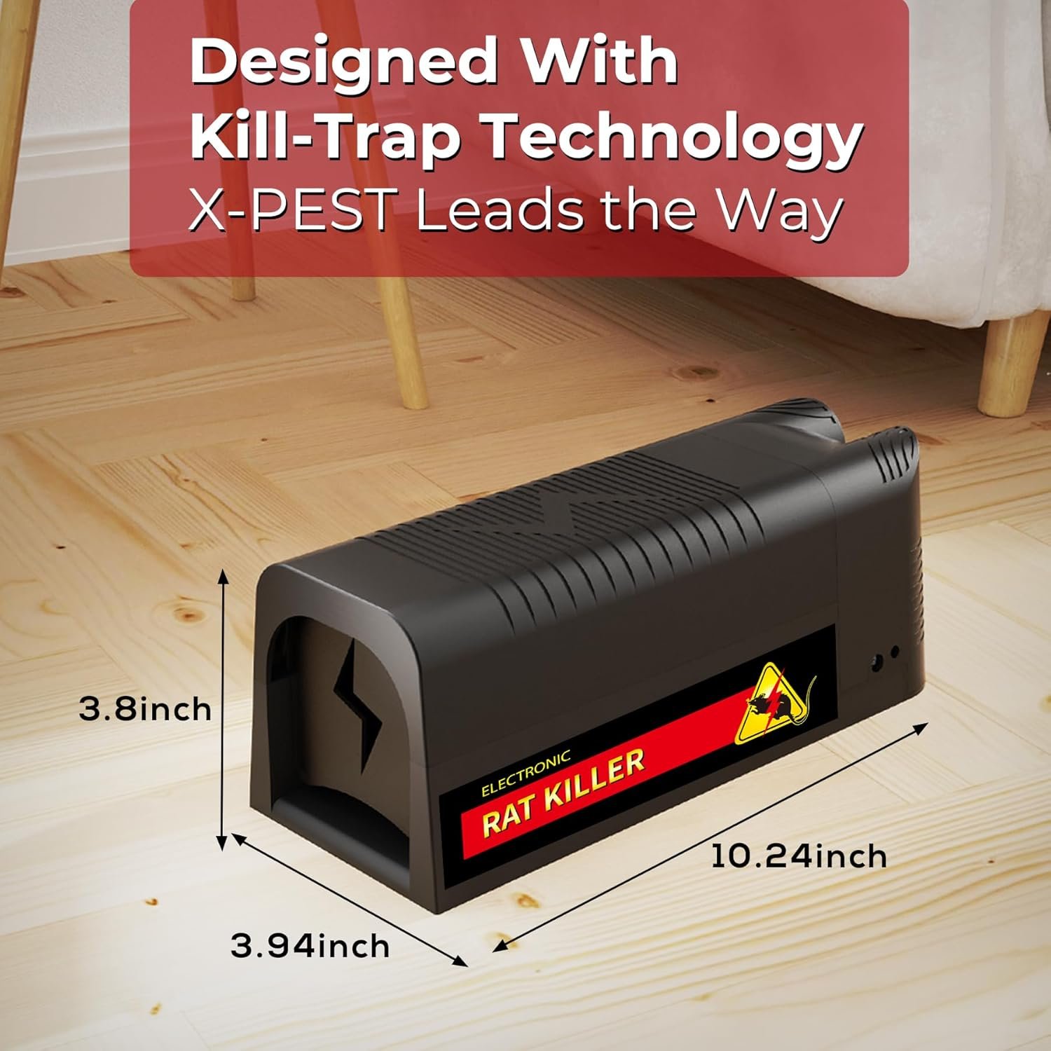 Electronic Rat Trap Mouse Zapper for Homes, Fast Kill, Reusable Electric Mouse Trap for Indoor Use, No Touch No See, Rat & Mouse Traps - Image 6