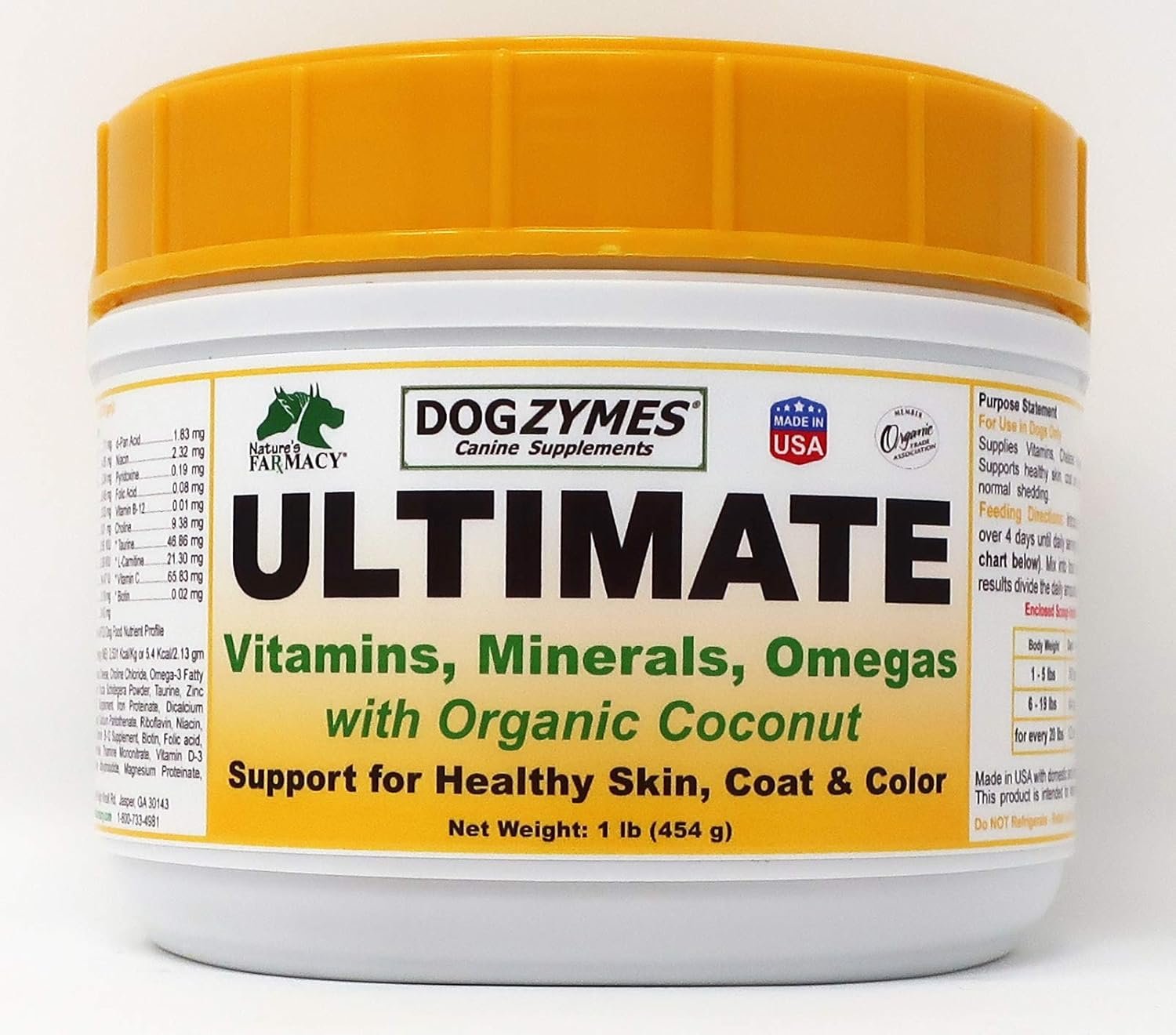 Dogzymes Ultimate Skin and Coat with Algal Oil and Organic Coconut (1 Pound) - Image 2