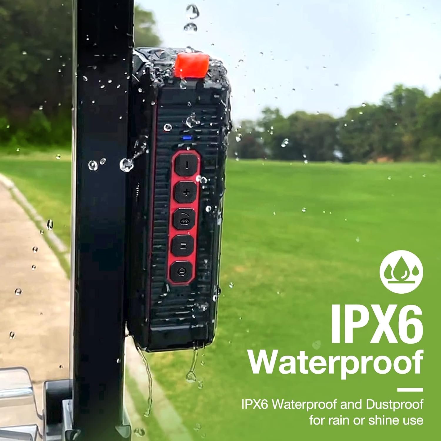 Pro Portable Magnetic Bluetooth Golf Speaker Wireless Waterproof IPX6/Shockproof 3rd Generation Magnetic Golf Speakers for Golf Cart 24Hour Battery Golf Accessories Golf Gifts(TWS & SD Card function) - Image 7