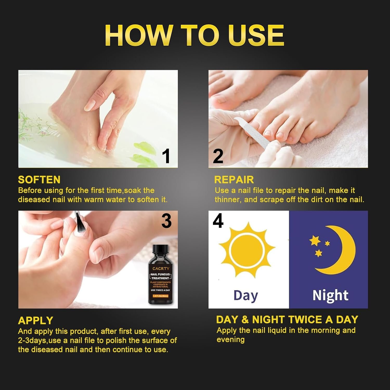 Toenail Fungus Treatment,Nail Fungus Treatment Extra Strength for Athletes Foot, Thick, Broken, Discolored & Damaged Nail - Woman and Man - 30mL - Image 5