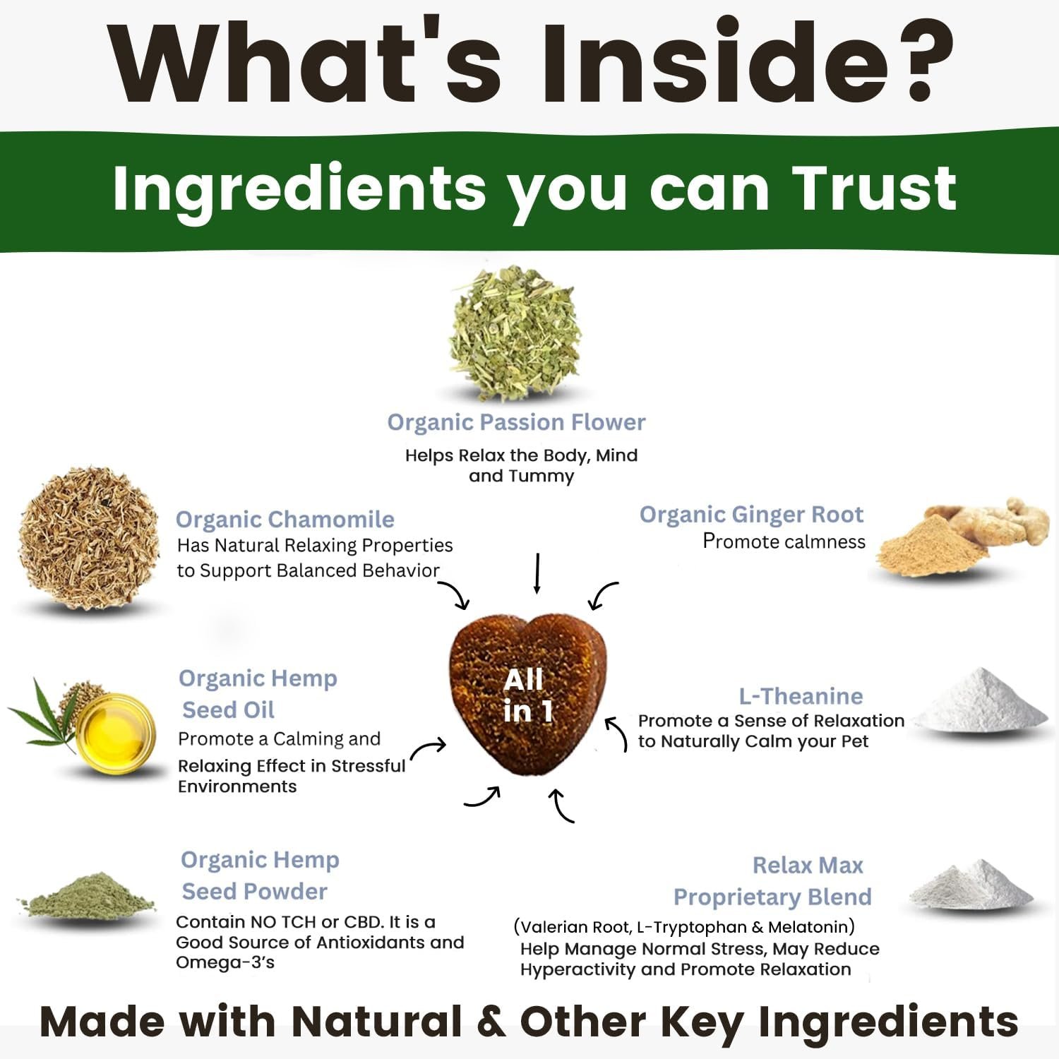 Calming Chews for Dogs | Hemp Anxiety Relief Treats | Melatonin for Dogs | Calm Relaxing Supplements for Separation Stress, Sleep, Nail Trimming, Storm, Barking, Canine Hyper Activity - Image 3