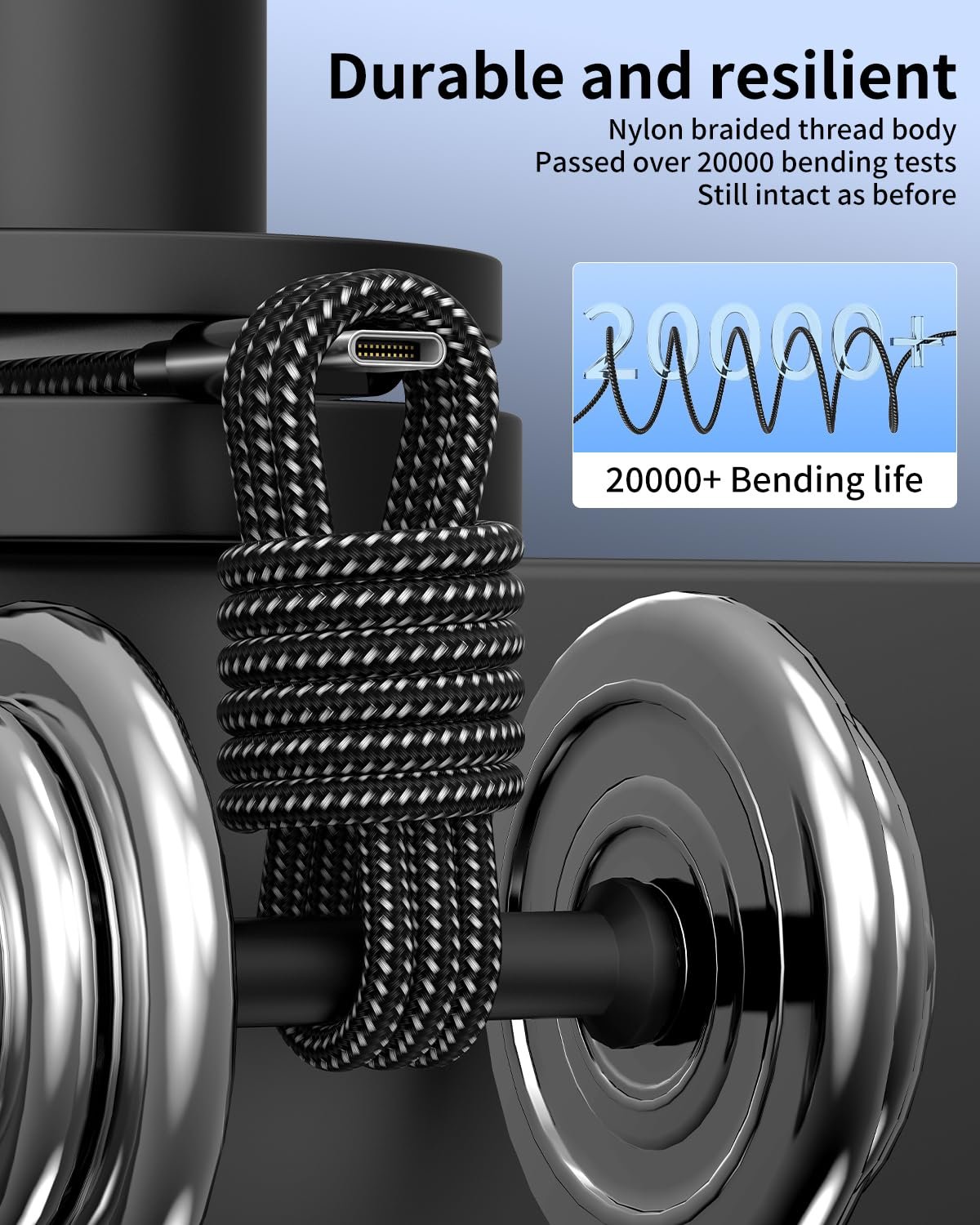 USB C to USB C Cable, 5Pack 6FT 60W(3.1A) Nylon Braided USB C Charger Cable for for iPhone 16/16 Plus/16 Pro Max/15/15 Plus/15 Pro Max, MacBook Pro, iPad Pro Air,Samsung S24/S24 Ultra/S23 USBC Charger - Image 4