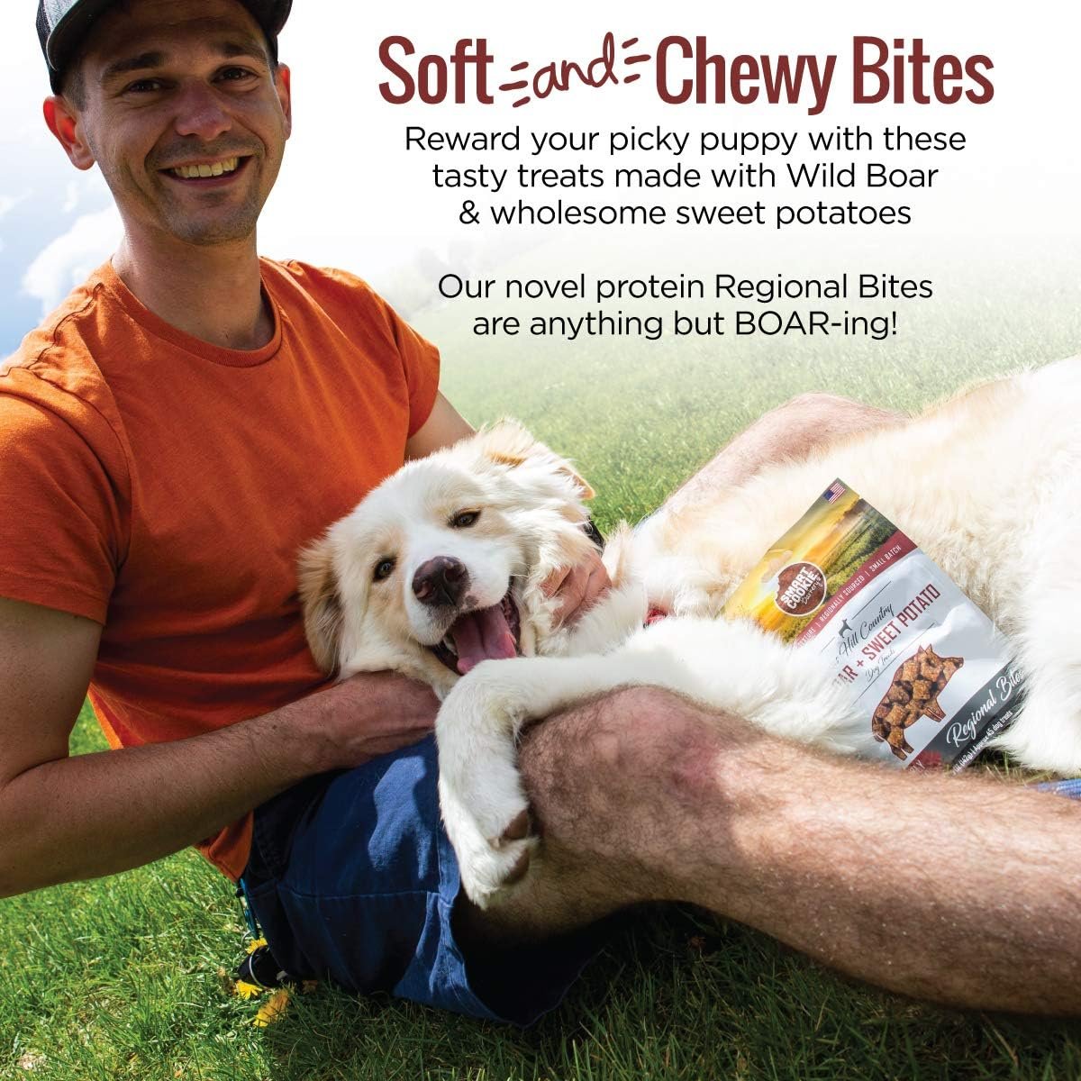 Smart Cookie All Natural Dog Treats - Wild Boar & Sweet Potato - Training Treats for Dogs with Allergies, Sensitive Stomachs - Soft Dog Treats, Chewy, Grain Free, Human-Grade, Made in USA - 5oz Bag - Image 4