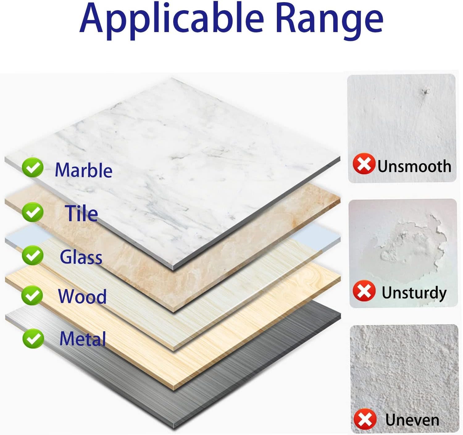 2 Pcs Corner Shower Caddy Adhesive Replacement Hook, Heavy-Duty No Drilling Adhesive Stickers for Shower Caddy Shelves Basket Bathroom Organizer Hanging Hook, Wall Mount Sticker Strips Pads - Image 5