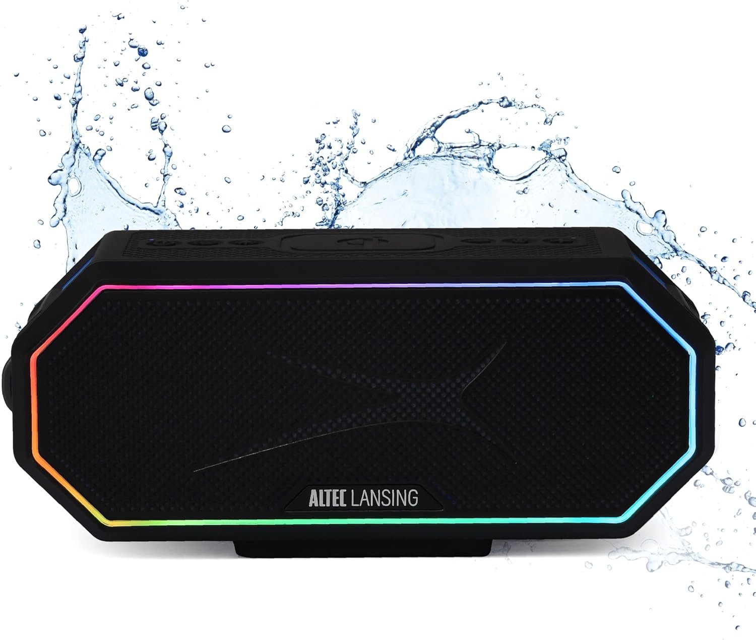 Altec Lansing Loud Portable Speakers Bluetooth Wireless Waterproof - MultiColor LED, 20 Hour Playtime, Mount Included | HydraBLAST 2.0 Magnetic Bluetooth Speaker for Travel, Home and Outdoor Adventure - Image 2