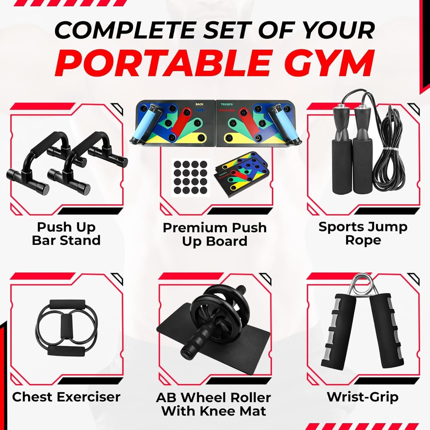 Push Up Board Gym Equipment for Home | Multifunctional Push Up Bar 5 in 1 Pushup Board For Muscle Exercise | Push Up Handles For Floor Chest Work Out | Perfect Foldable Push Up Board For Men And Women - Image 3