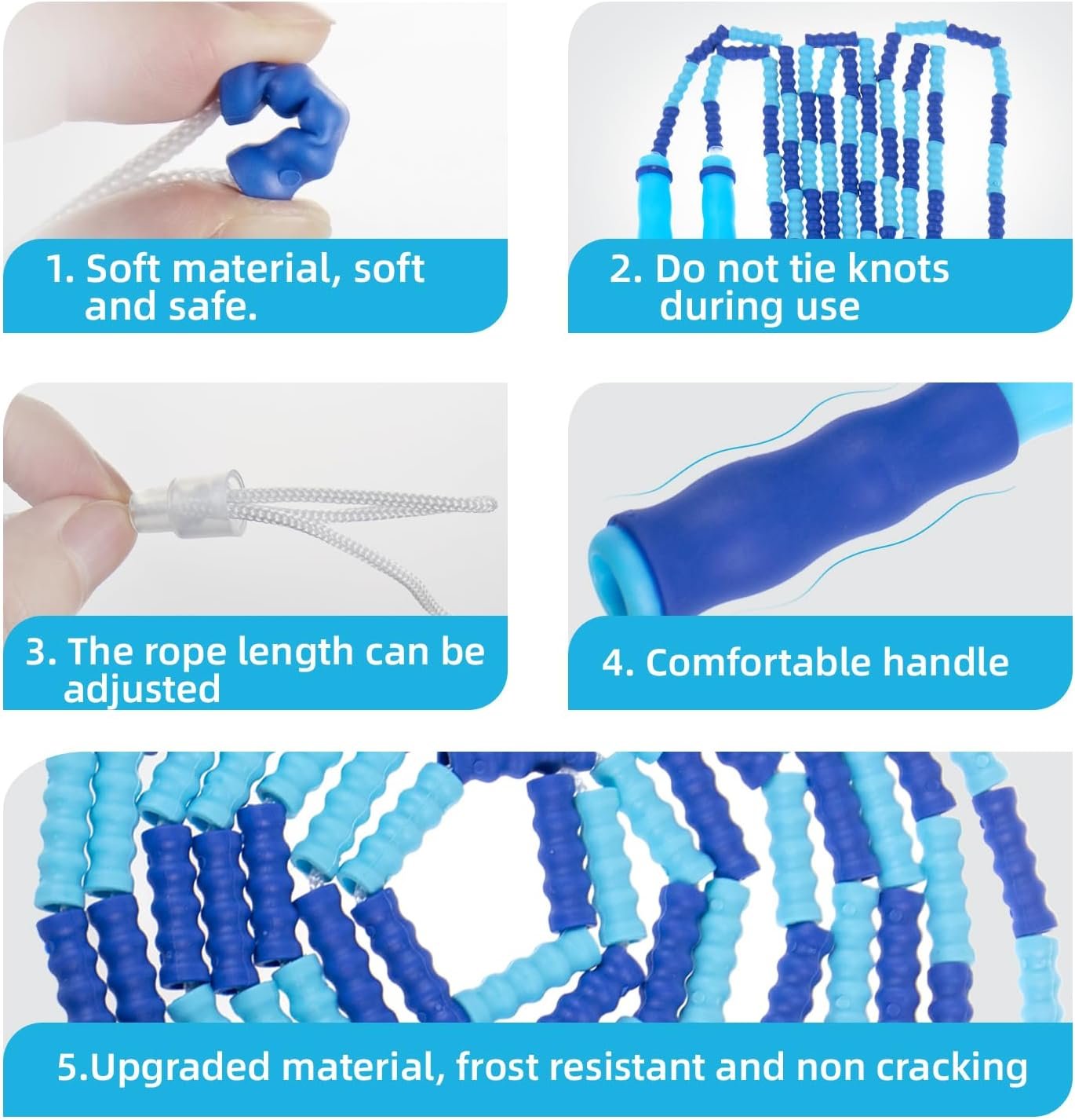 8 pack Jump Rope Skipping Rope for Rope Skipping, Speed Jump Rope for Exercise - Image 4