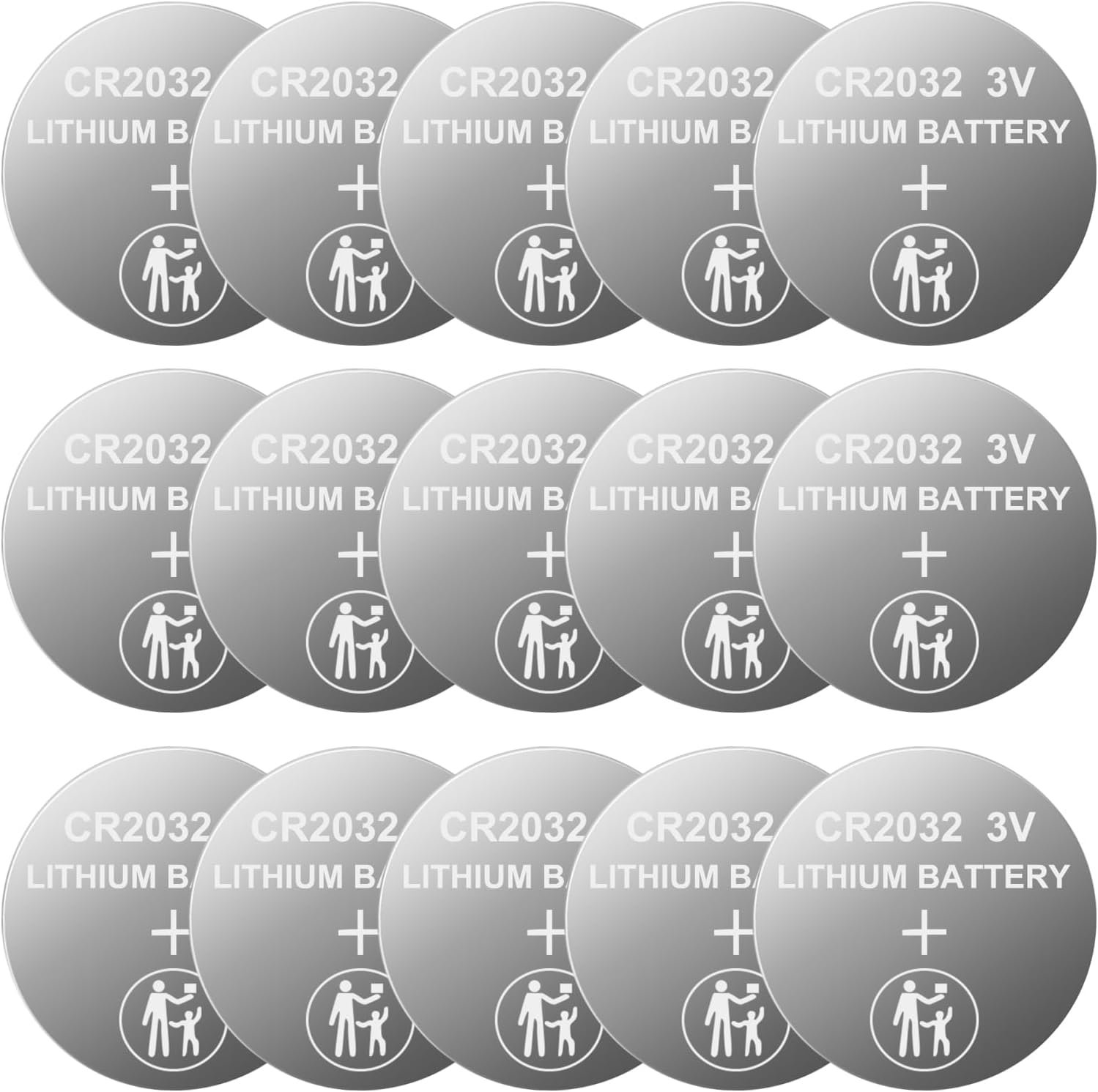 CR2032 3V Lithium Battery(15pcs)-Coin & Button Cell for Apple AirTag/Car Remote/Key Fobs/Glucose Monitor/Candles/Watches/Scales/Doorbell/Intelligent Sensors/3Volt 2032 Battery Replacement - Image 2