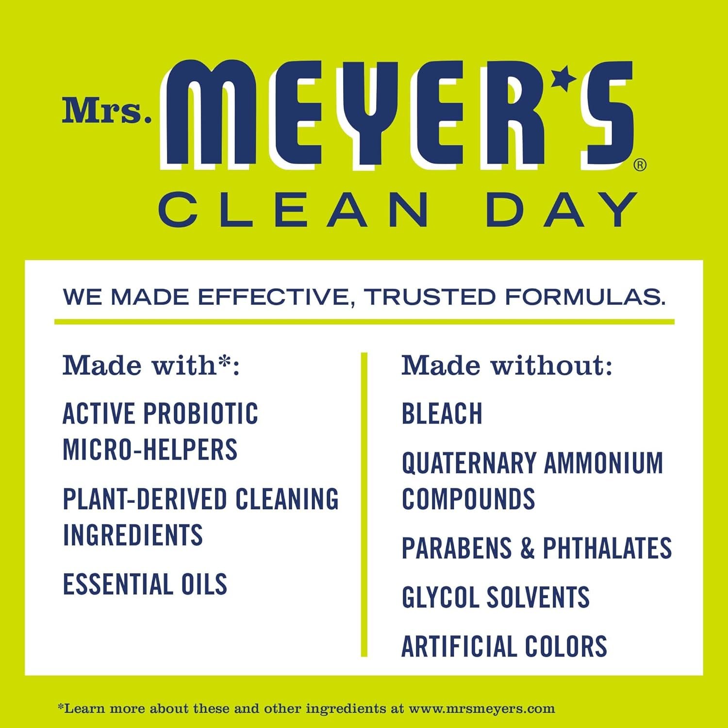 MRS. MEYER'S CLEAN DAY Probiotic Multi-Surface Concentrate Cleaner, Lemon Verbena, Cleans Crevices And Tough Stains, 32 Fl Oz - Image 8