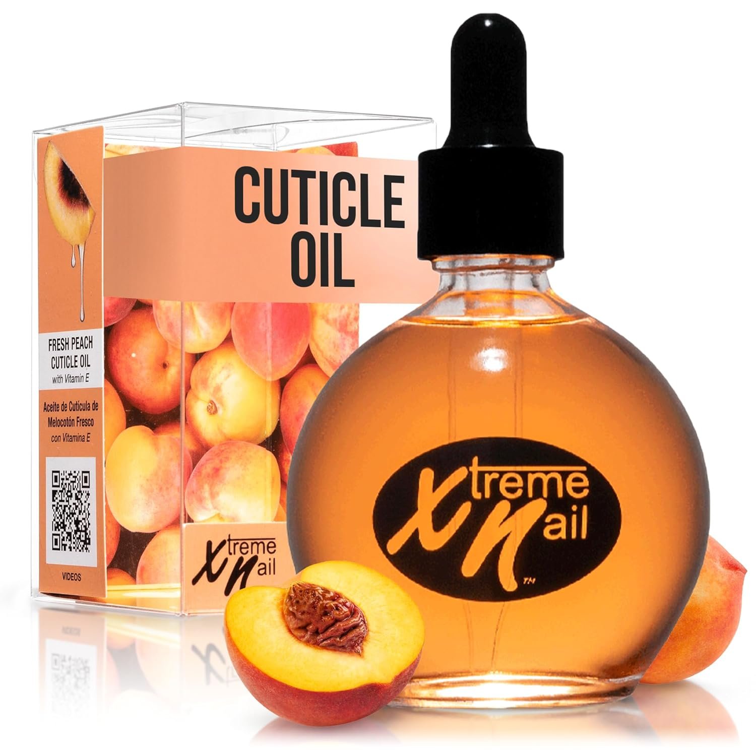 Xtreme Nail Cuticle Oil - Hydrating, Scented Oil for Radiant Cosmetic Nail - Replenishes & Softens Cuticles - Vitamin E Infused - Fresh Peach, 2.5oz - Image 2