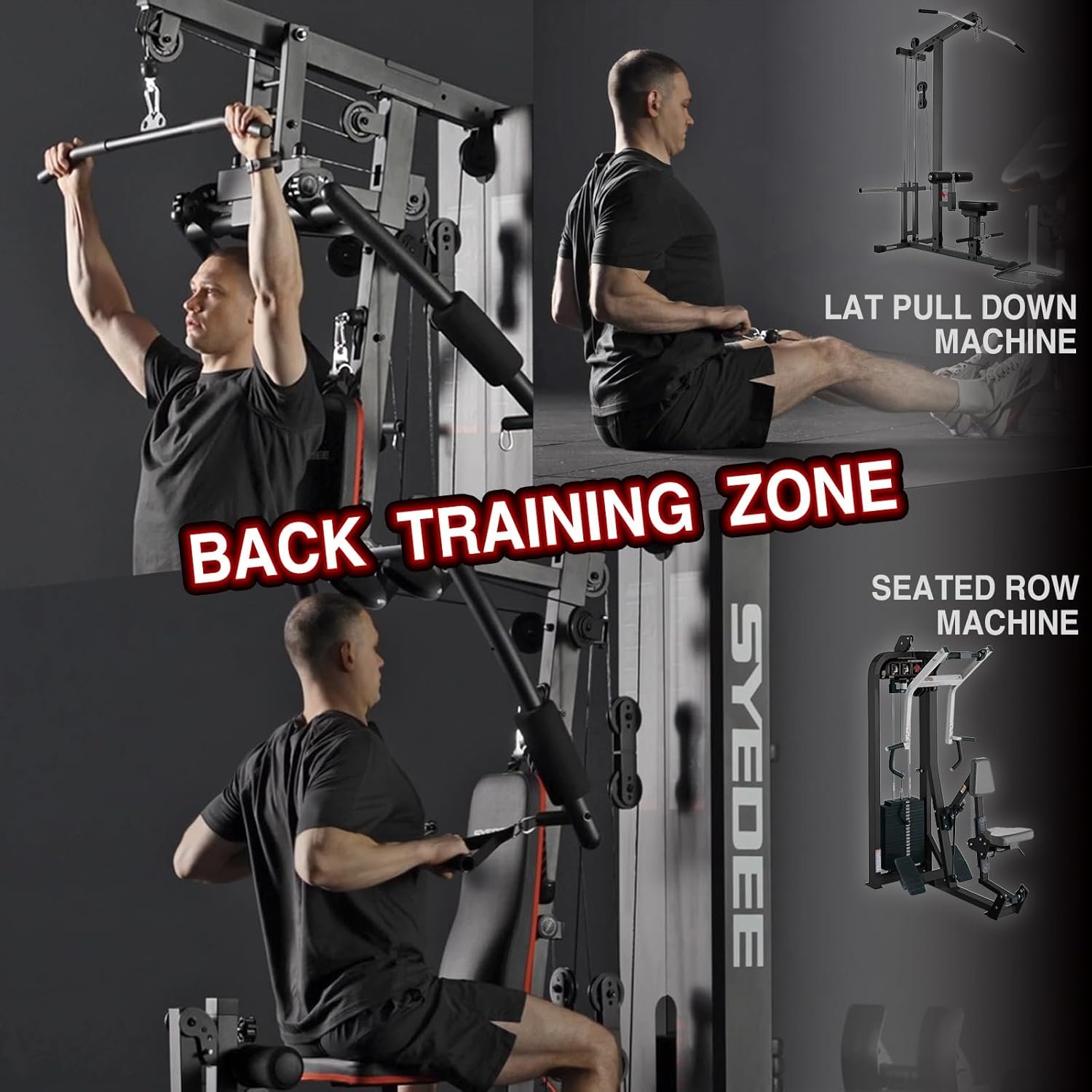 Mikolo Home Gym, Workout Station with 150LBS Weight Stack, Multifunctional Home Gym Equipment, Exercise Equipment for Full Body Strength Training - Image 5