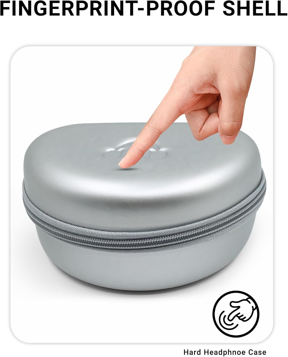 Hard Headphone Case for Beats Solo 4, Studio Pro, Solo 3, Studio 3, Solo 2,Over Ear Headphone Carrying Case with Storage Cable Bag Strap for Travel (Silver) - Image 5