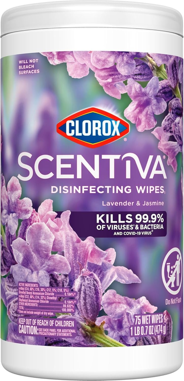 Clorox Scentiva Bleach-Free Disinfecting Wipes, Tuscan Lavender & Jasmine - Image 2