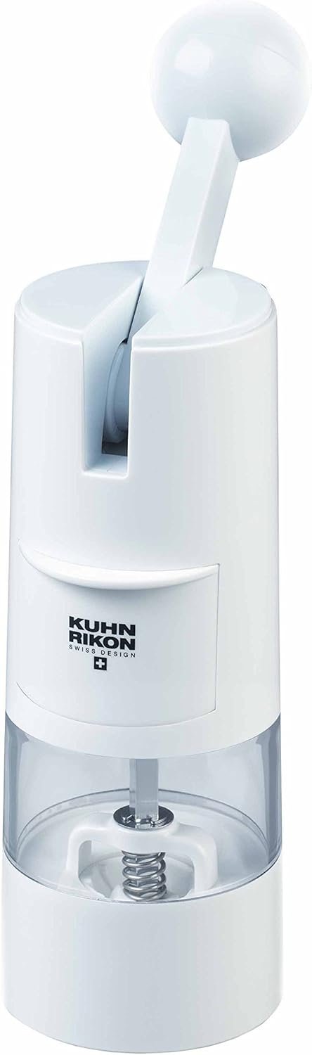 Kuhn Rikon Adjustable Ratchet Grinder with Ceramic Mechanism for Salt, Pepper and Spices, 8.5 x 2.25 inches, White - Image 2