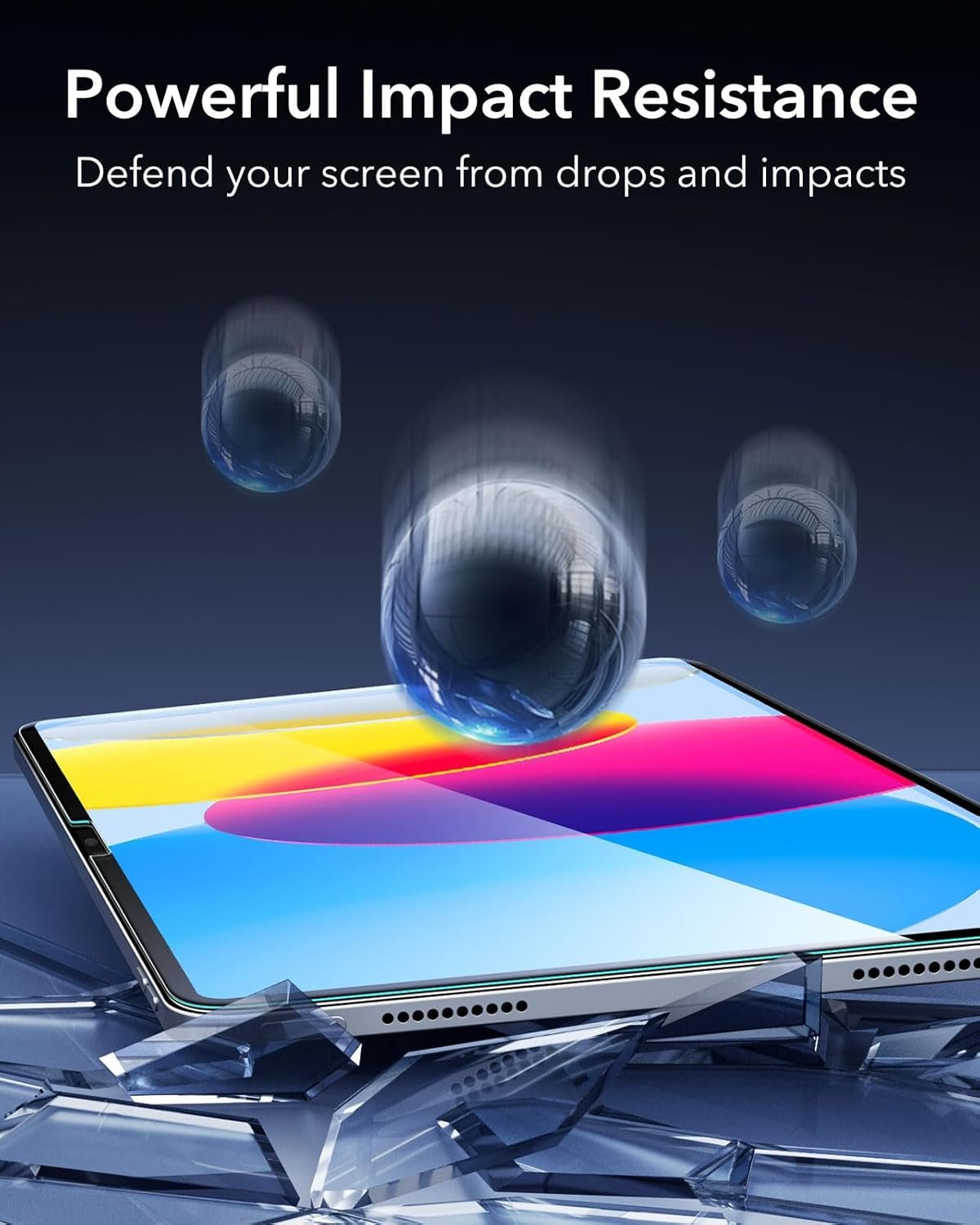 ESR 2 Pack Screen Protector for iPad 10th Generation 10.9 Inch (2022), Tempered Glass Film with Easy Application Tray, Scratch Resistant, Bubble Free, HD Clarity, Touch Sensitive - Image 7