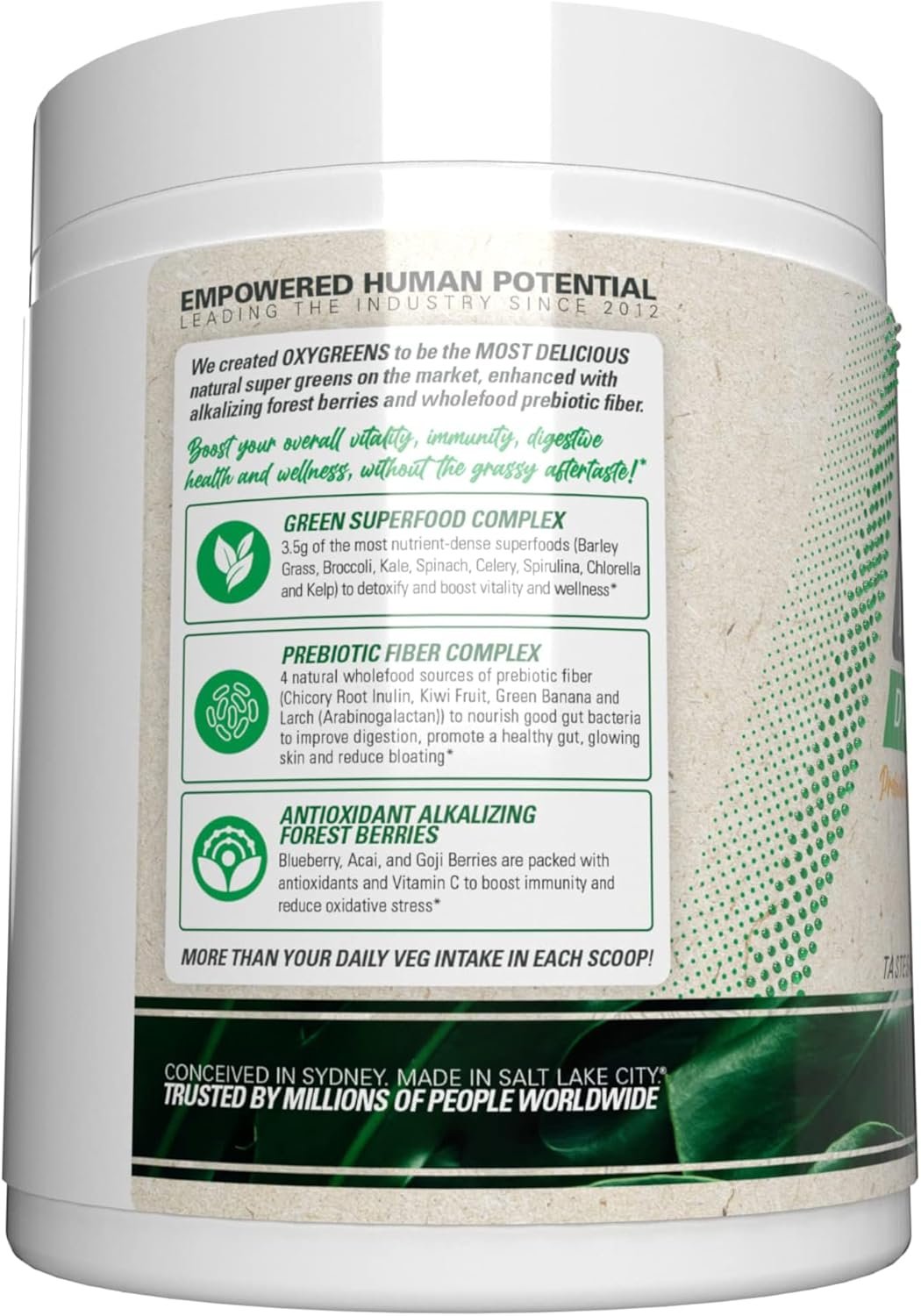 EHP Labs OxyGreens Super Greens Powder - Spirulina & Chlorella Superfood, Green Juice Powder & Greens Supplements with Prebiotic Fibre, Antioxidants & Immunity Support, 30 Serves (Pineapple) - Image 10