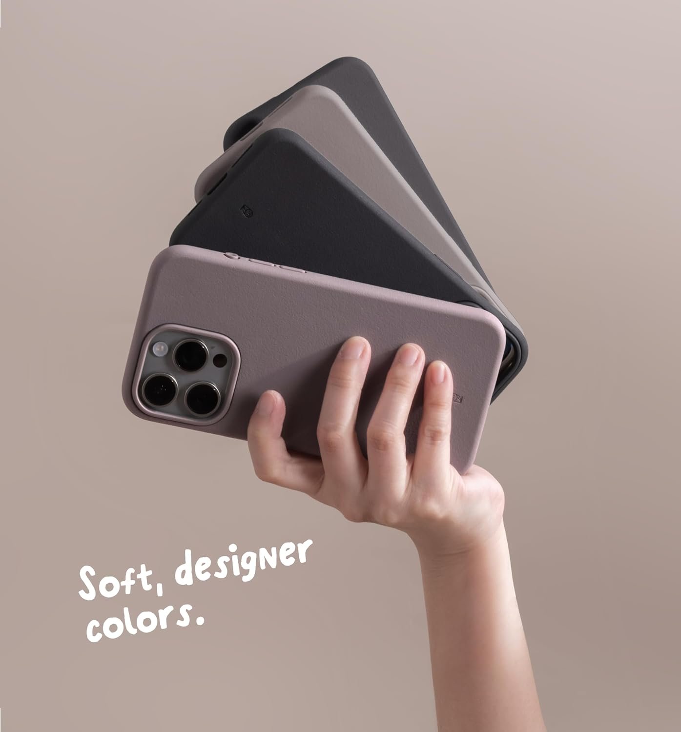 TineeOwl for iPhone 15 Pro Max Magnetic Case - Dune Series, Compatible with MagSafe, TPU, Minimalist, Slim/Thin, Grippy with Microfiber Lining, Rounded Action Button (Sand Stone, iPhone 15 Pro Max) - Image 8