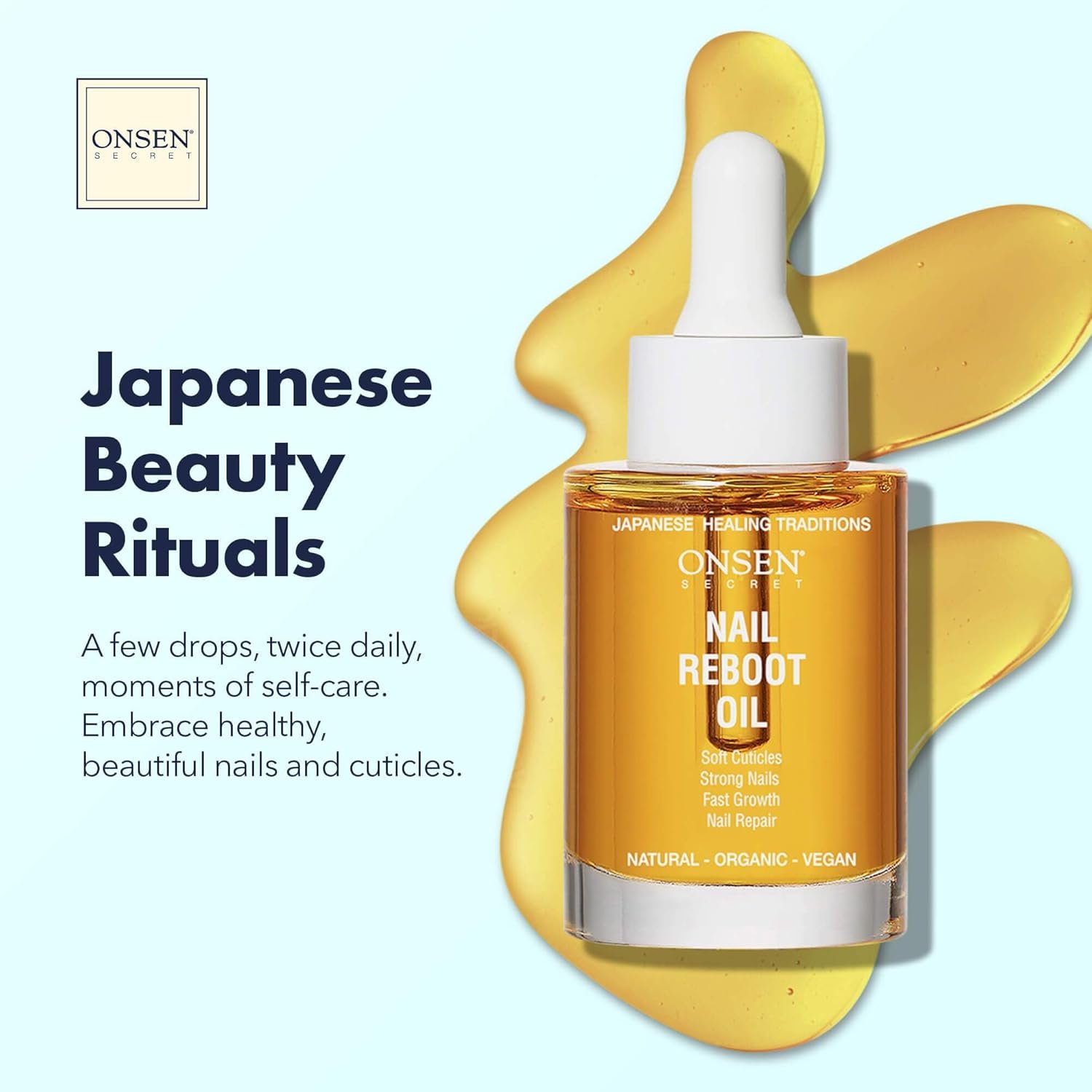 Organic Cuticle Oil for Nails - USA Made - Japanese Treatment for Damaged Nails - Natural Nail Oil Cuticle Repair - Visible Results For Perfect Nails - Nail Strengthener and Growth Reboot Oil 30ml - Image 5