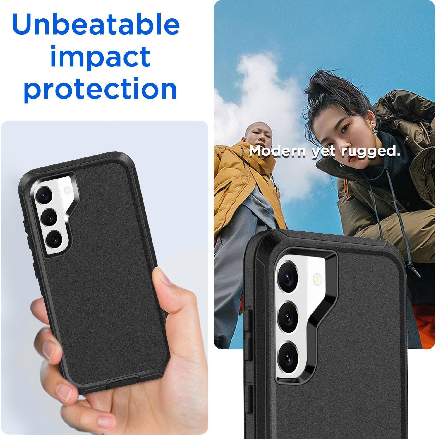 AICase for Samsung Galaxy S22 Case with Screen Protector,Heavy Duty Drop Protection Full Body Rugged Shockproof/Dust Proof Military Protective Tough Durable Phone Cover for Samsung S22 6.1“_5 - Image 6