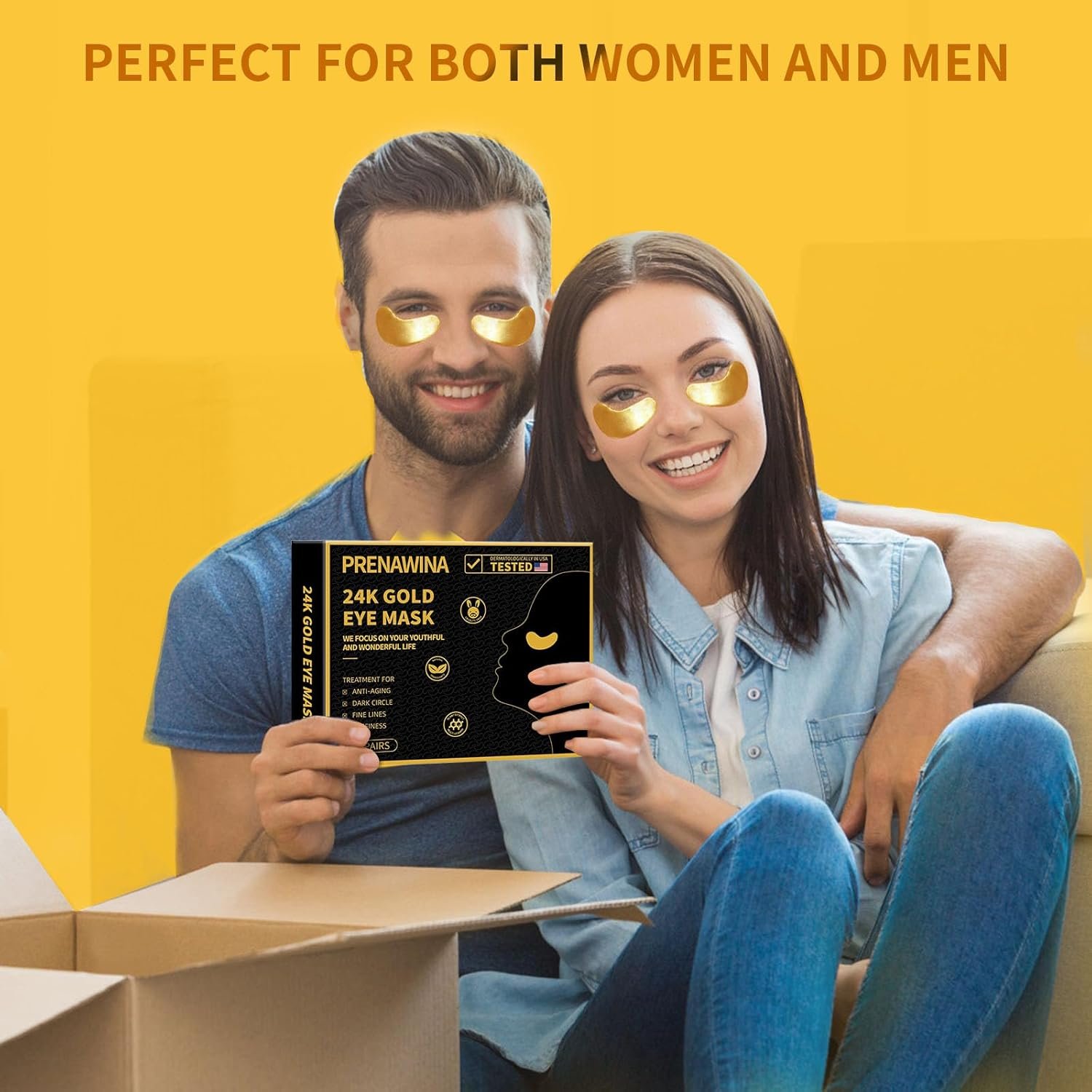 Under Eye Patches for Puffy Eyes Treatment 30 Pairs, 24K Gold Under Eye Masks for Dark Circles and Puffiness, Eye Gel Pads w/Collagen, Sodium Hyaluronate, Rose Essence for Eye Bags Treatment - Image 8