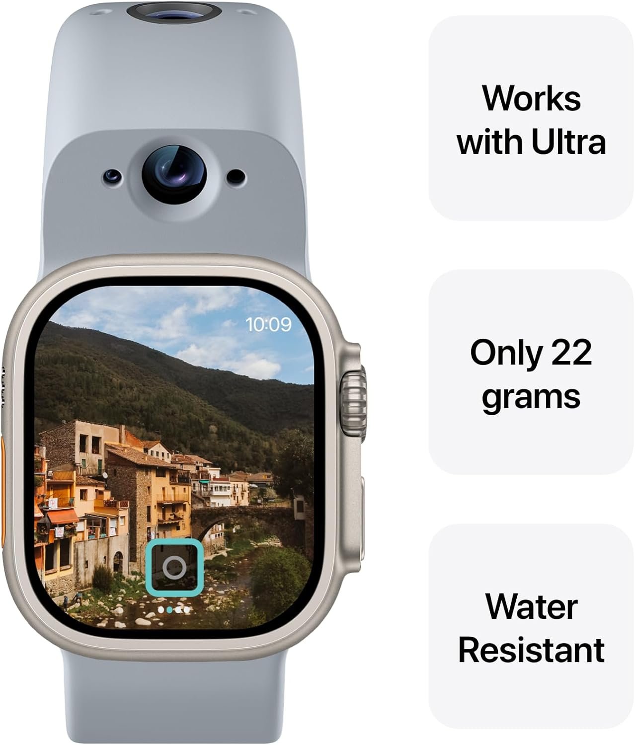 Wristcam, Smart Dual-Camera Band for Apple Watch (Apple MFi Certified), 8MP Sensor, Full HD Video/720P Sport Mode, (New) Pro. Image Stabilization, WiFi, IP68 Water Resistant, Siri Integration - Image 7