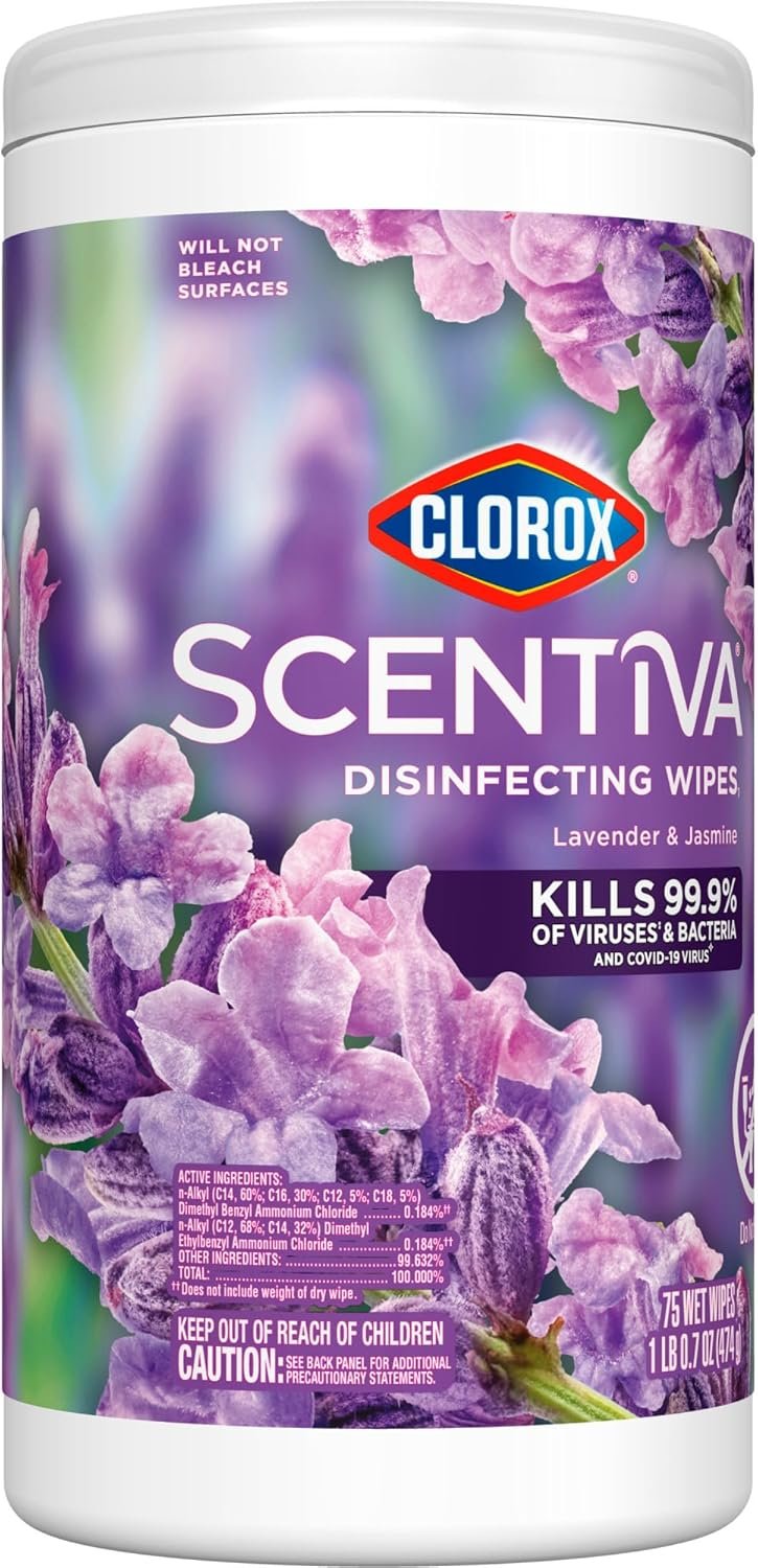 Clorox Scentiva Bleach-Free Disinfecting Wipes, Tuscan Lavender & Jasmine - Image 4