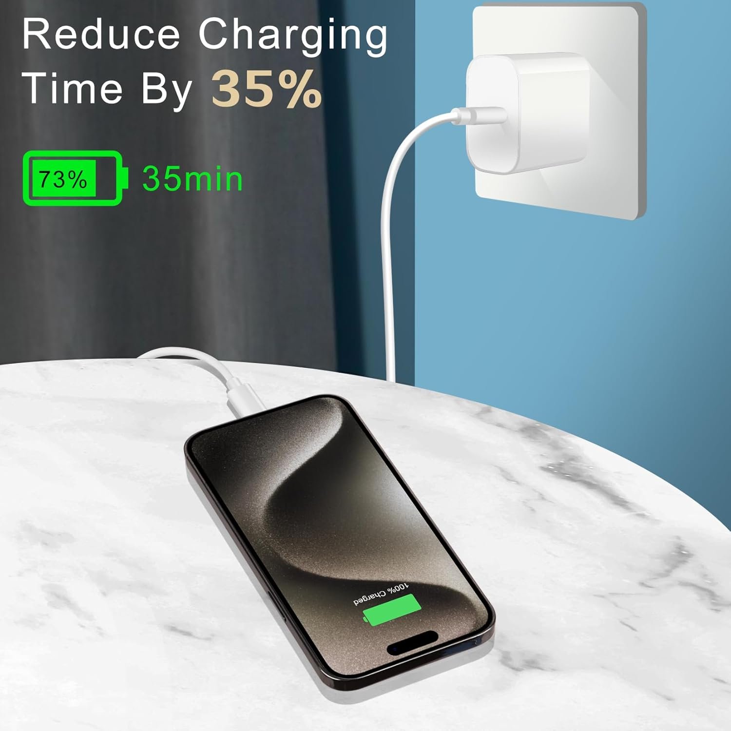 Fast Charger for iPhone 16 Pro Max,iPhone 16 Charger Fast Charging Block,3Pack 20W Quick Apple iPhone 15 Charger Adapter,6FT USBC to C Charger Cable for iPhone 16/16 ProMax/15 Pro/15 Plus,iPad Pro/Air - Image 7