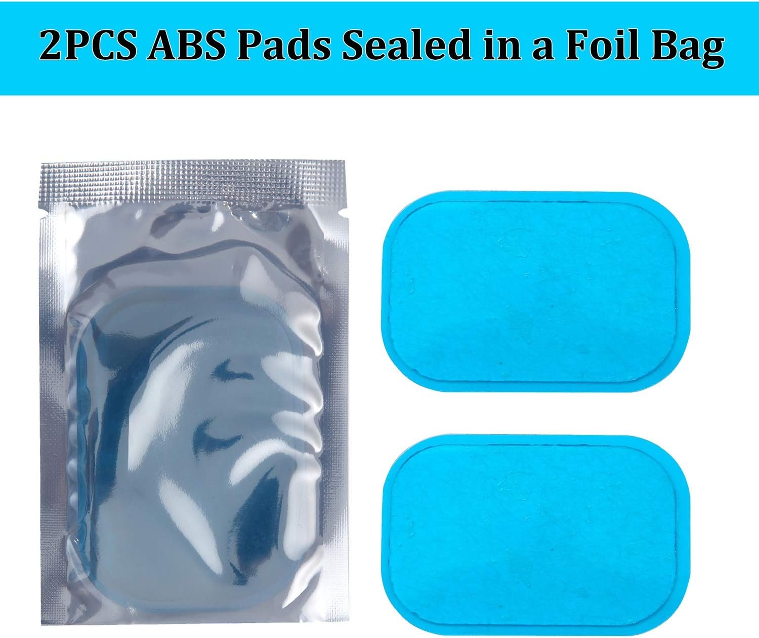KASBEE ABS Gel Pads, 50PCS Muscle Stimulator Pads Replacement for Ultimate Muscle EMS Toner Abdominal Belt Belly Thigh Flab Arm Leg Waist Workout Trainer Machine - Image 5