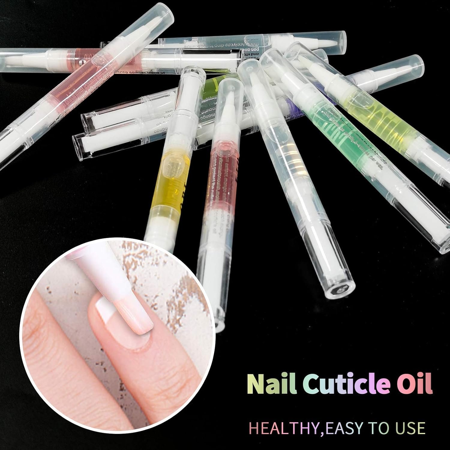 15pcs Cuticle Oil Pens Gel,Nail Oil Pen Nail Nourishment Polish for Nails Moist and Treatment,10Kinds of Fruity Smell Cuticle Revitalizer Oil Pen with Soft Brush,Nail Oil Manicure Repair The Cuticle - Image 6