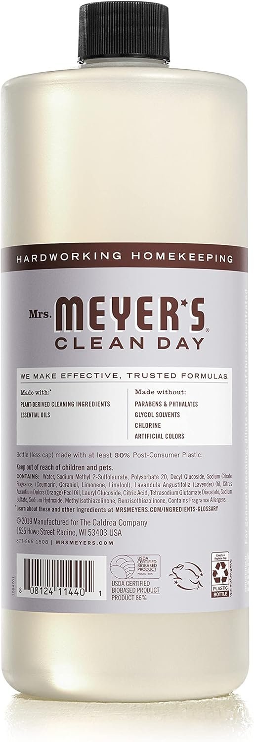 MRS. MEYER'S CLEAN DAY Multi-Surface Cleaner Concentrate, Use to Clean Floors, Tile, Counters, Lavender, 32 fl. oz - Image 3