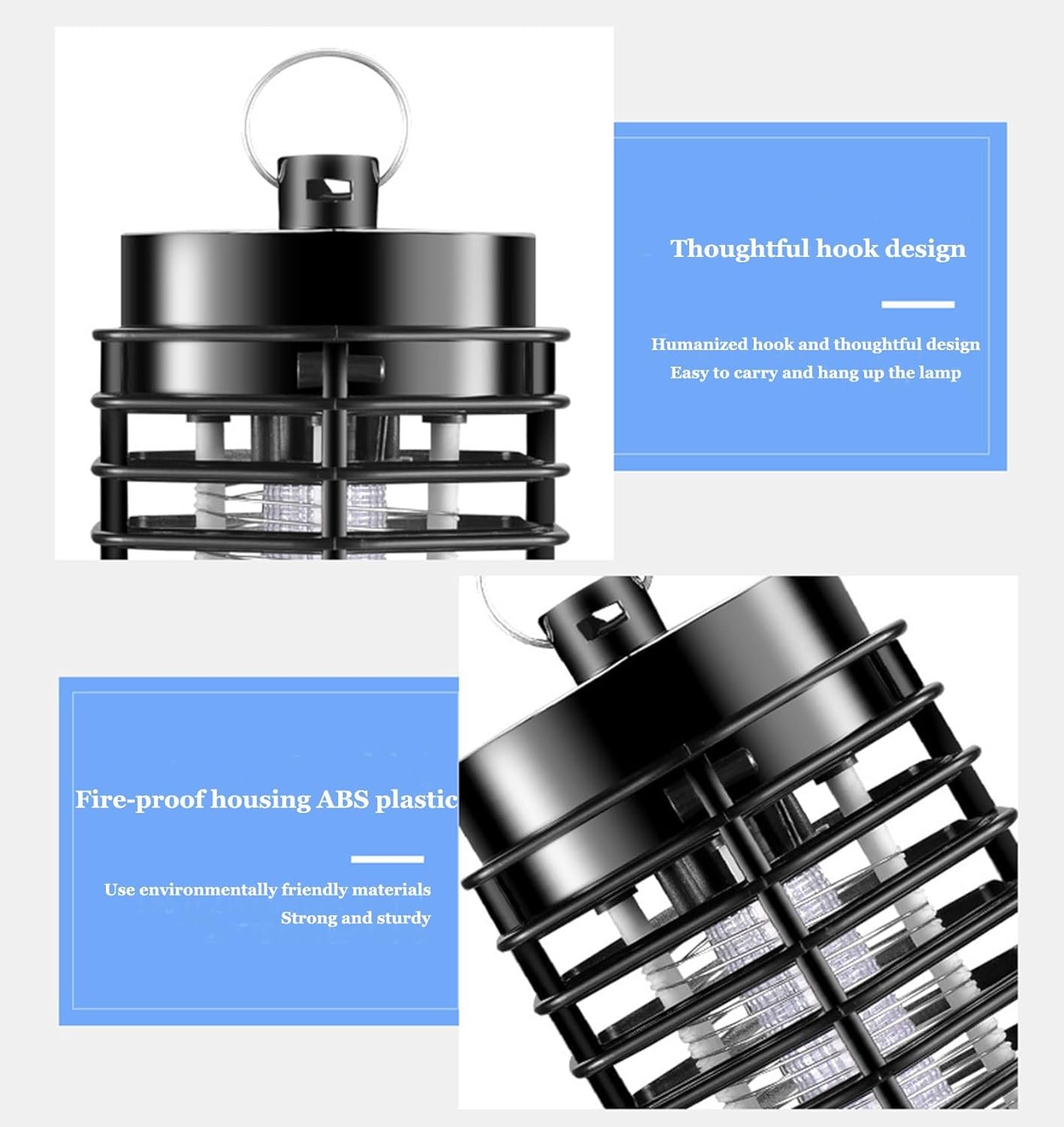 Bug Zapper Outdoor/Indoor,Mosquito Killer lamp,Mosquito Killer Outdoor Mosquito Zapper - UV Indoor Fly Trap, Insects Control, Home & Patio Mosquito Trap. - Image 6