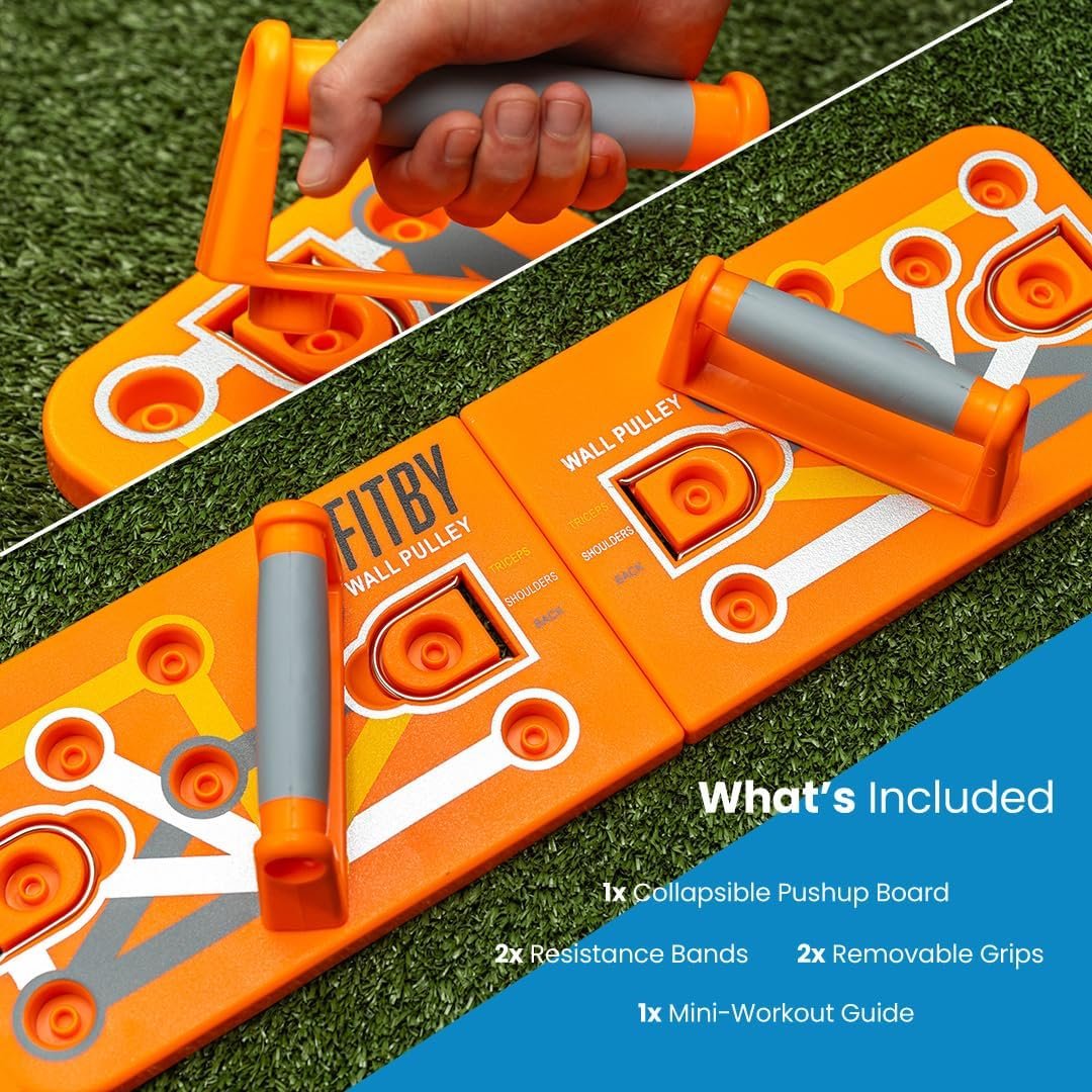 Push Up Board for Men and Women- Multifunctional Workout Equipment- Foldable Push Up Bar- Fitness Gym Equipment- Portable Board for Home Exercise and Workout- Push Up Board by Fitby - Image 3