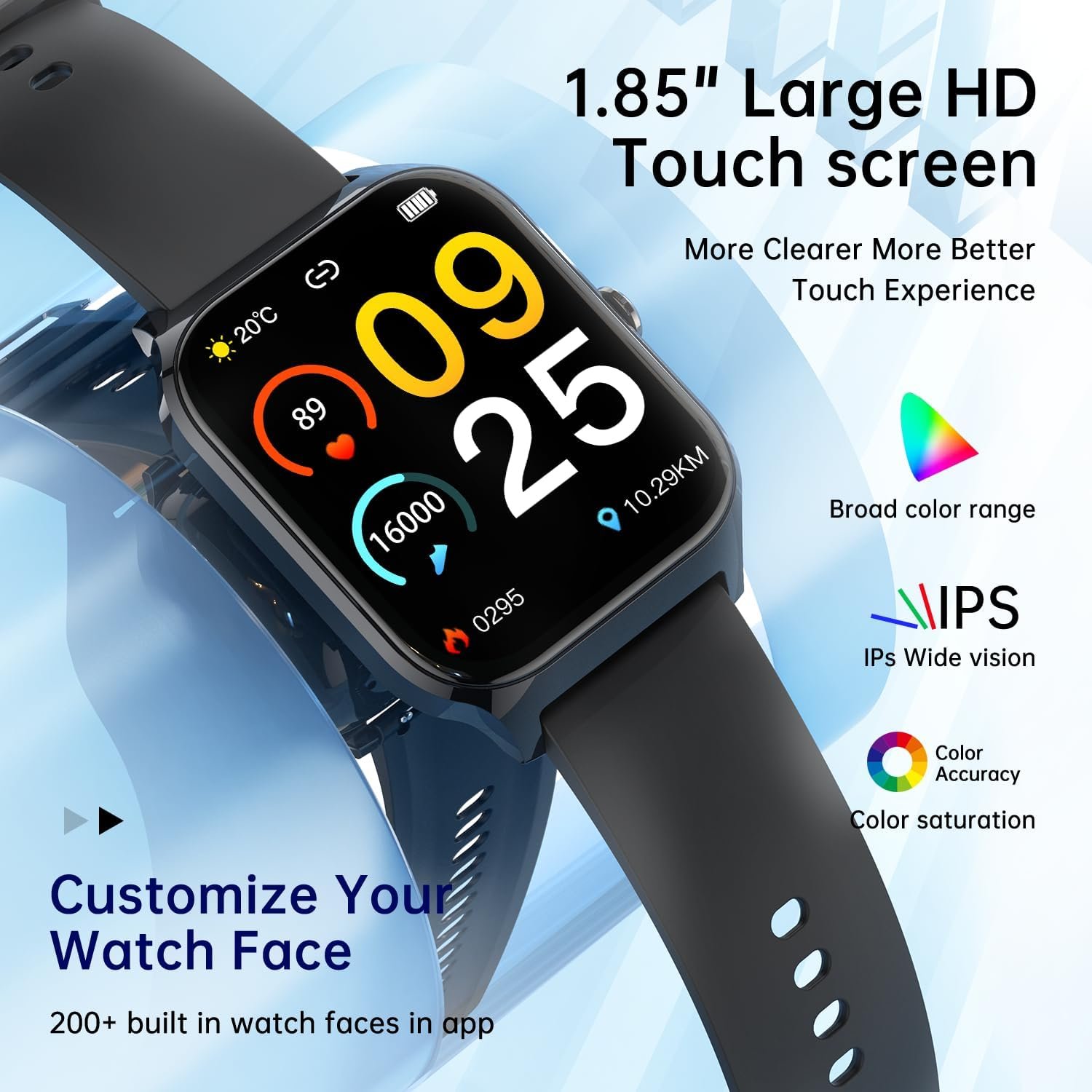 Smart Watch for Women Fitness Tracker: Waterproof Make/Answer Call Smart Watches for Women Running Digital Mens Watches Step Smartwatch Android Phones iPhone Samsung Compatible Heart Rate Monitor - Image 7