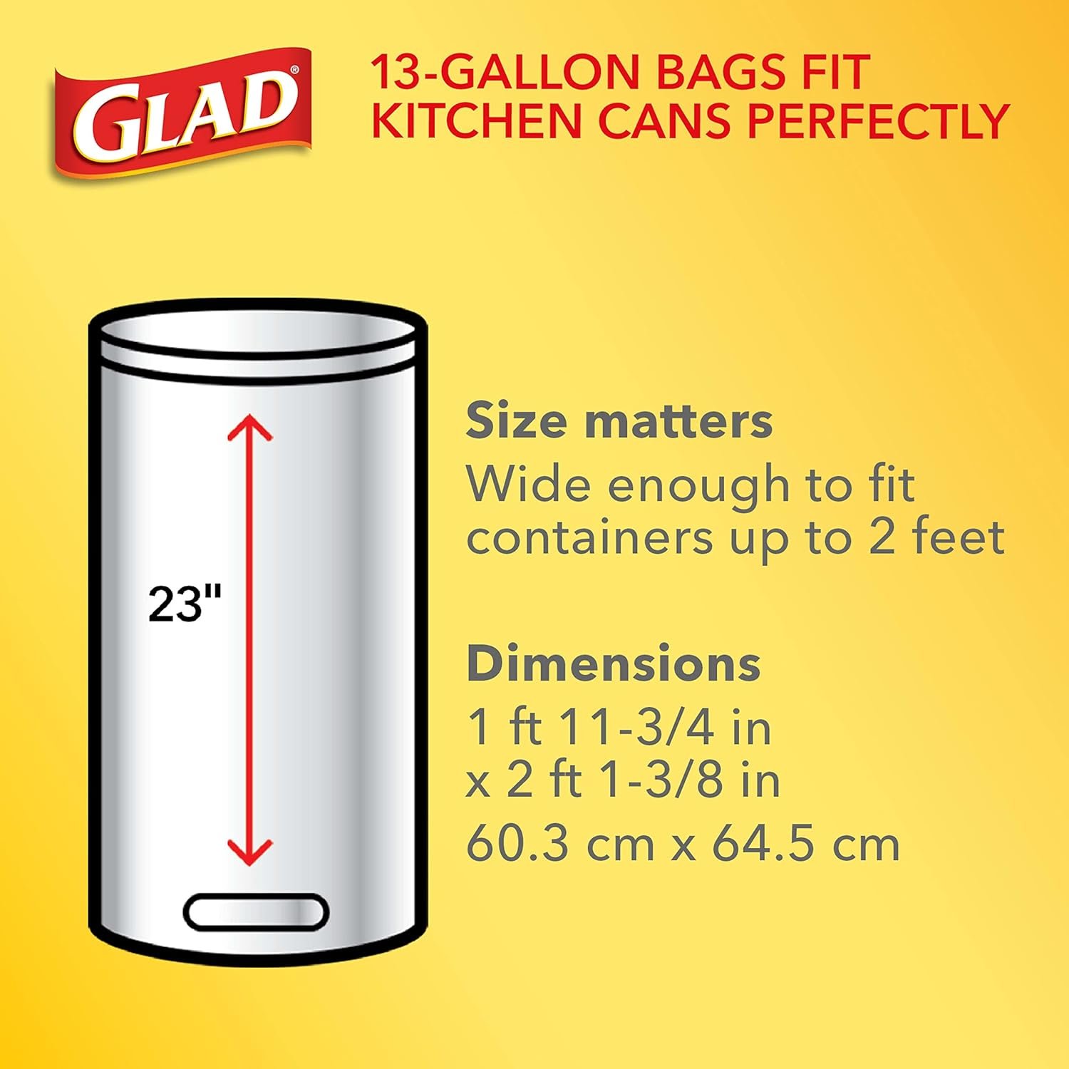 Glad Tall Kitchen Drawstring Trash Bags - Odorshield 13 Gallon White Trash Bag, Febreze Fresh Clean, 110 Count - Image 8