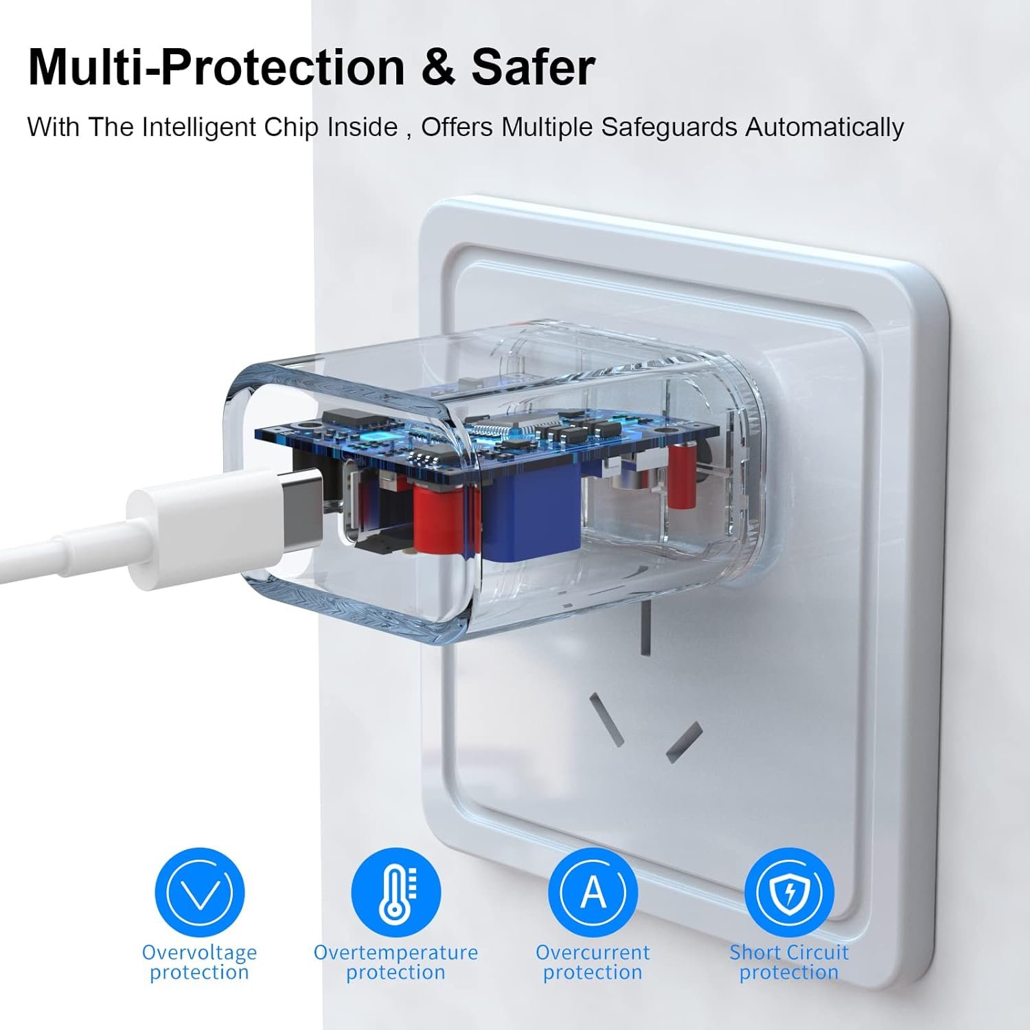 Phone Charger iGENJUN 3 Pack 20W PD USB C Wall Fast Charger Adapter with 3 Pack 6FT Type C to Lightning Cable Compatible for Phone 14 13 12 11 Pro Max XR XS X,Pad - Image 3
