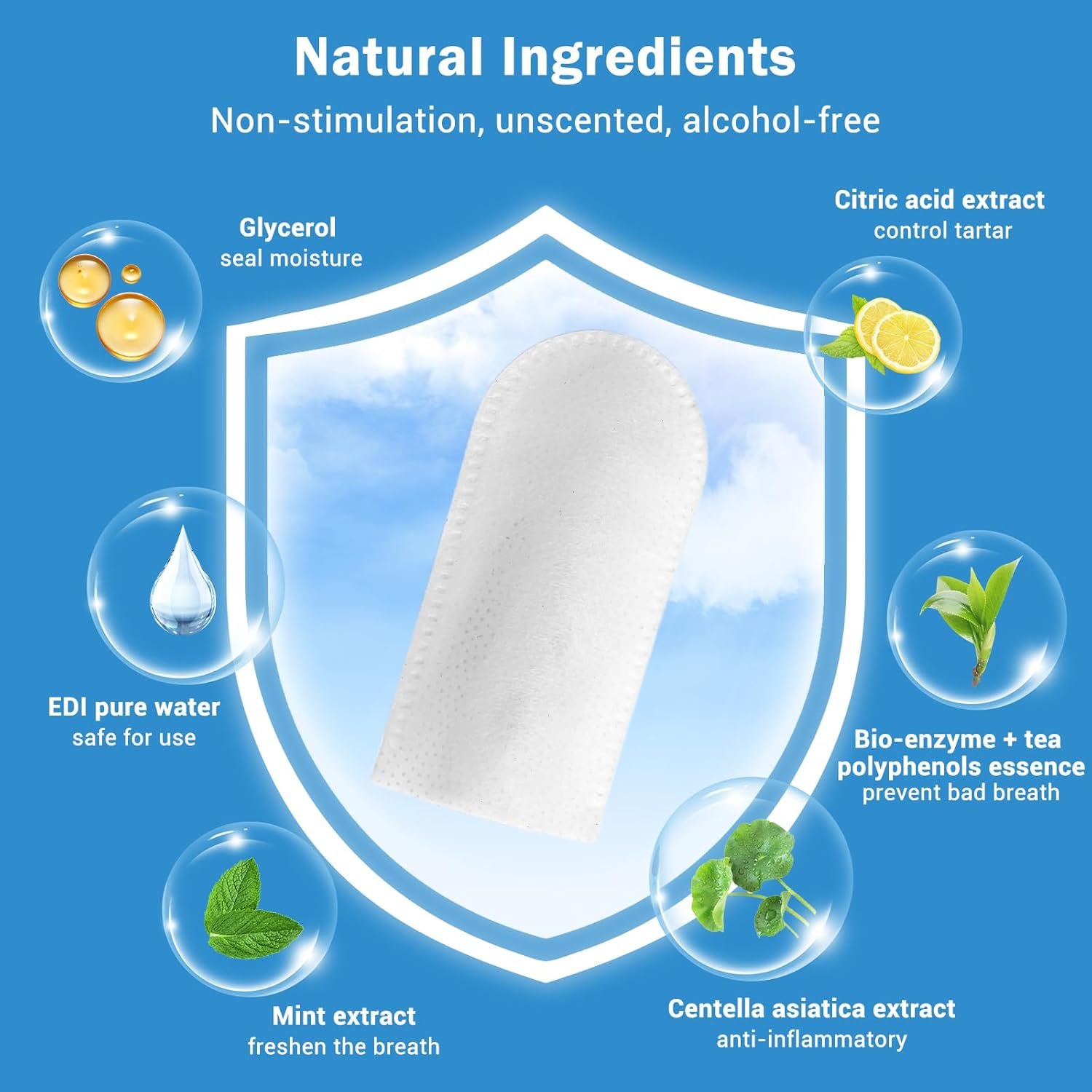 Avont Pet Teeth Cleaning Wipes for Dogs Cats, 50 PCS Dental Finger Wipes Reduce Plaque & Tartar, Dog Breath Freshener and Gum Care -L - Image 3