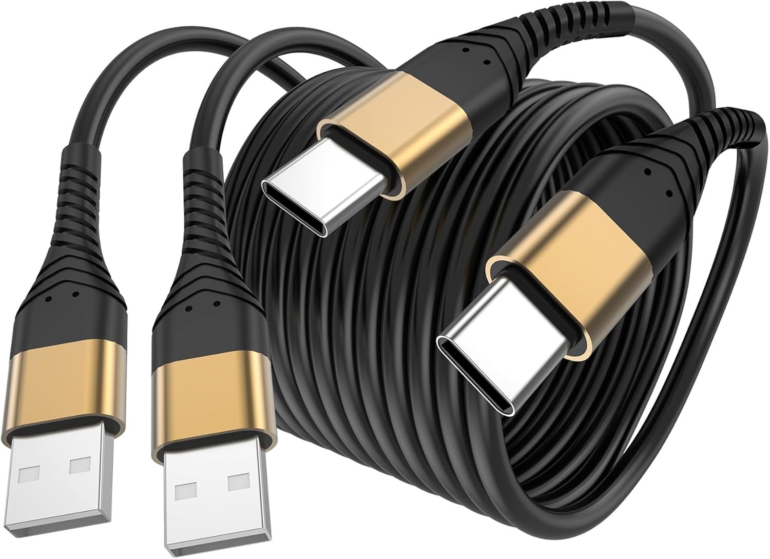 USB Type C Charger Cable Fast Charging 10ft,Extra Long 2Pack 10Foot USB A to USB-C Phone Charging Cord for Samsung Galaxy S20 S10 S10E S9 S8 Plus Note 10 9 8,Z Flip,LG V50 V40 V30 V20 - Image 2